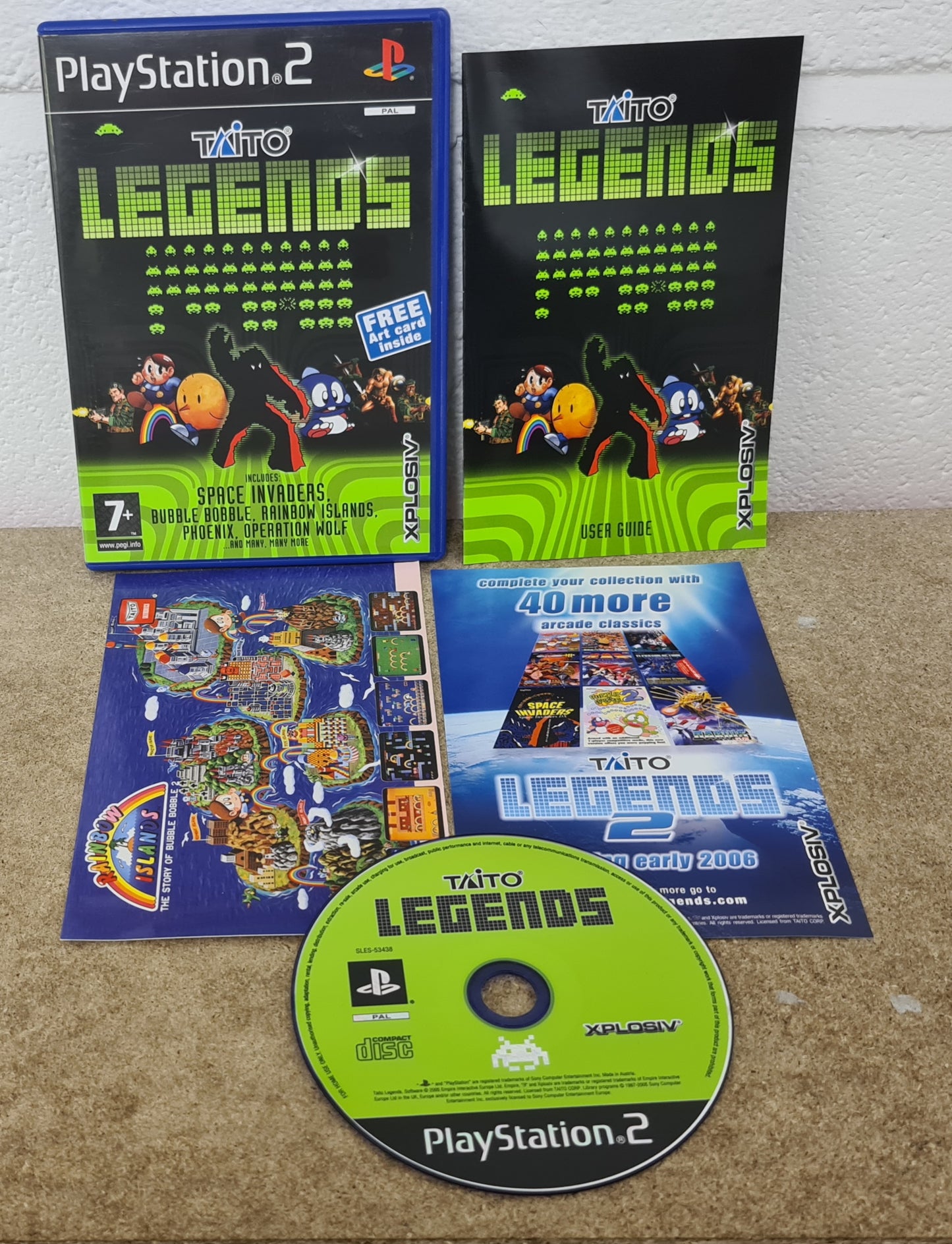 Taito Legends with Art Card Sony Playstation 2 (PS2) Game