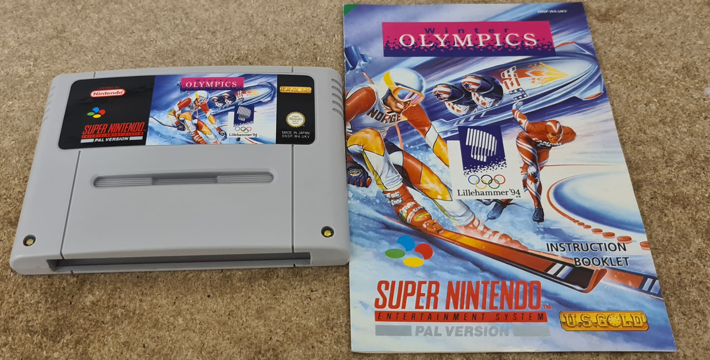 Winter Olympics Super Nintendo Entertainment System (SNES) Game Cartridge & Manual Only