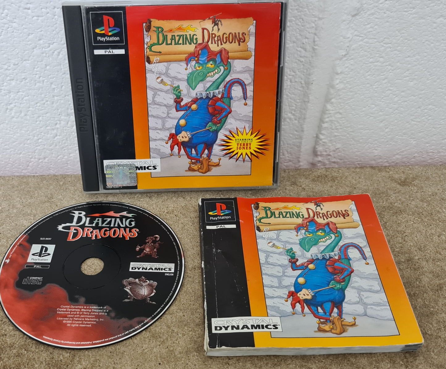 Blazing Dragons Sony Playstation 1 (PS1) RARE Game