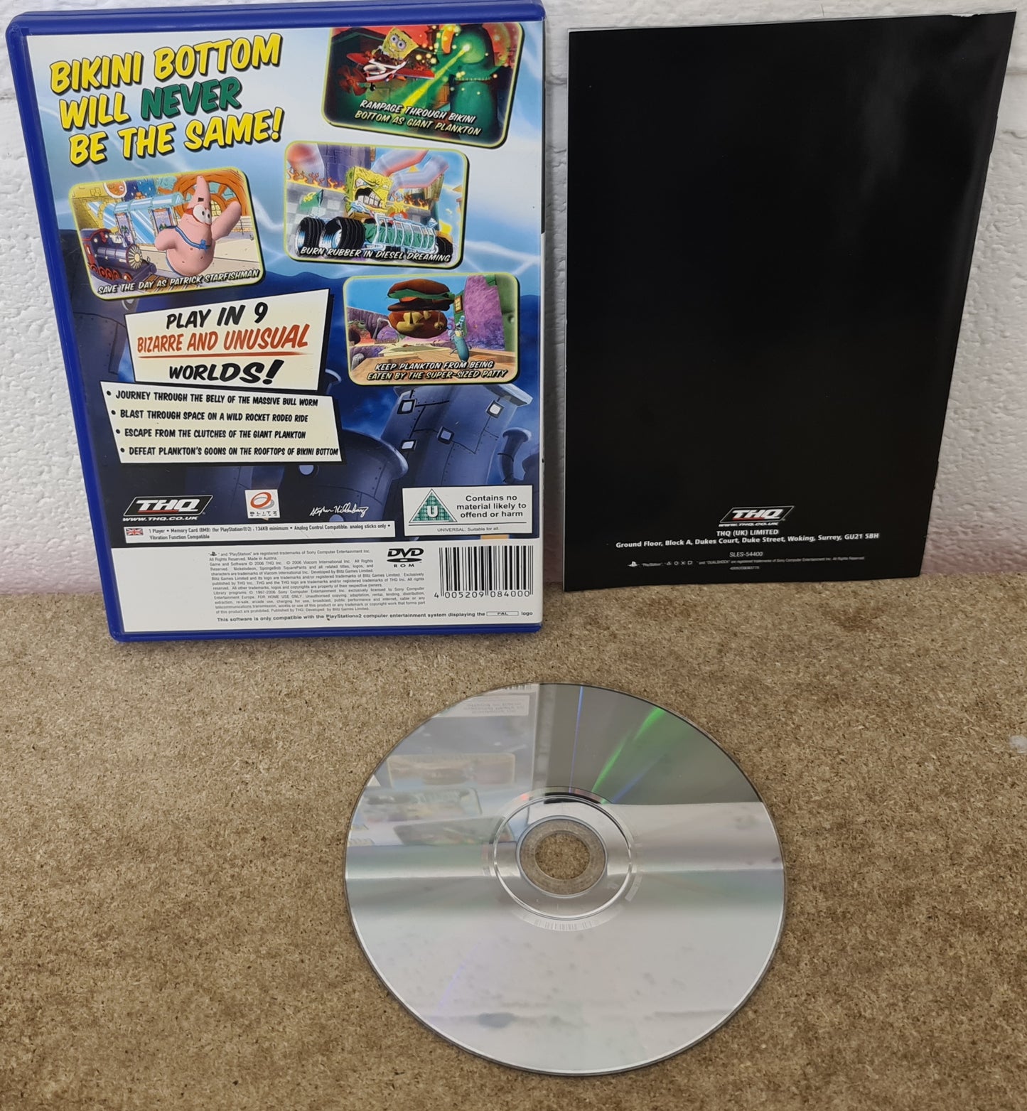 Spongebob Squarepants Creature from the Krusty Krab Sony Playstation 2 (PS2) Game