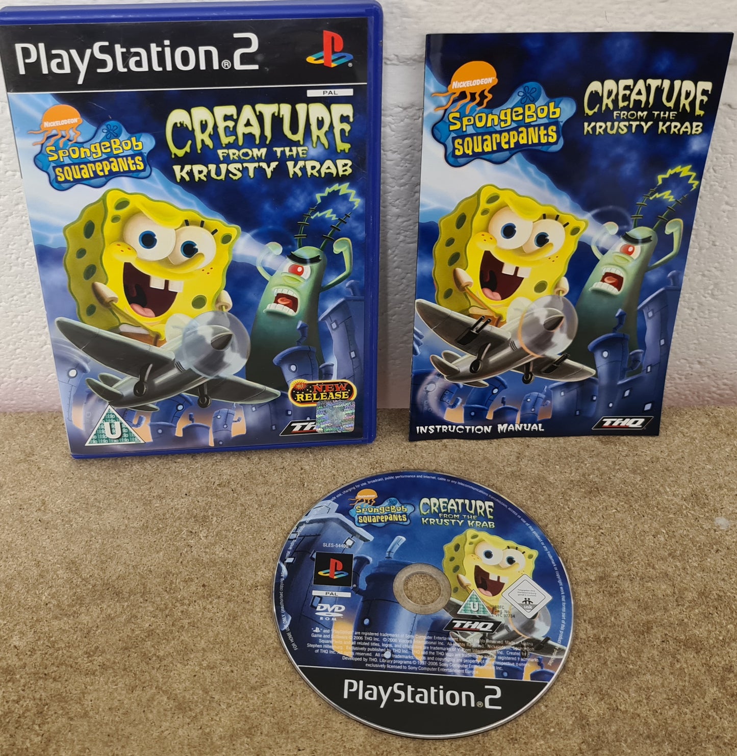 Spongebob Squarepants Creature from the Krusty Krab Sony Playstation 2 (PS2) Game