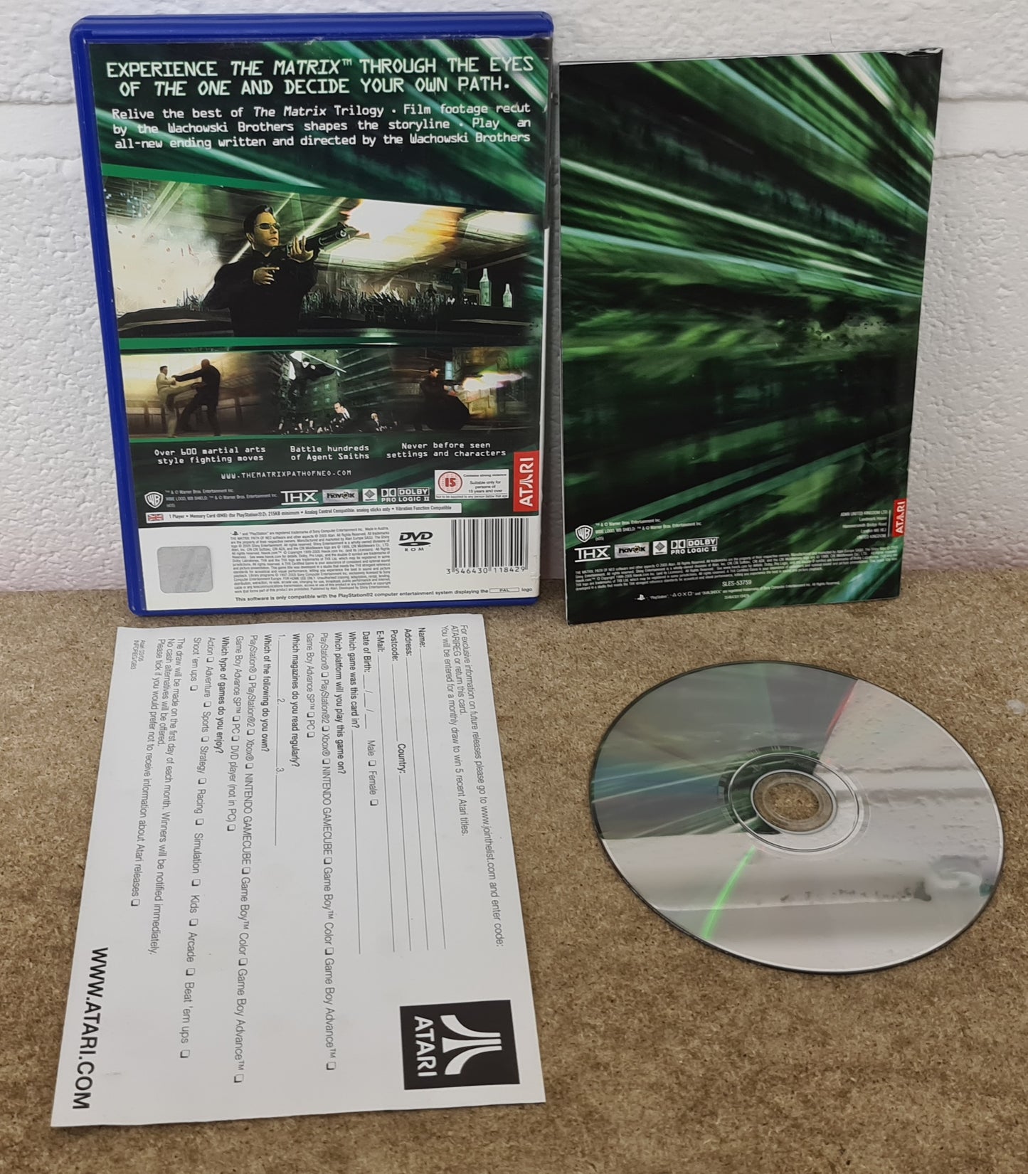 Matrix Path of Neo Sony Playstation 2 (PS2) Game
