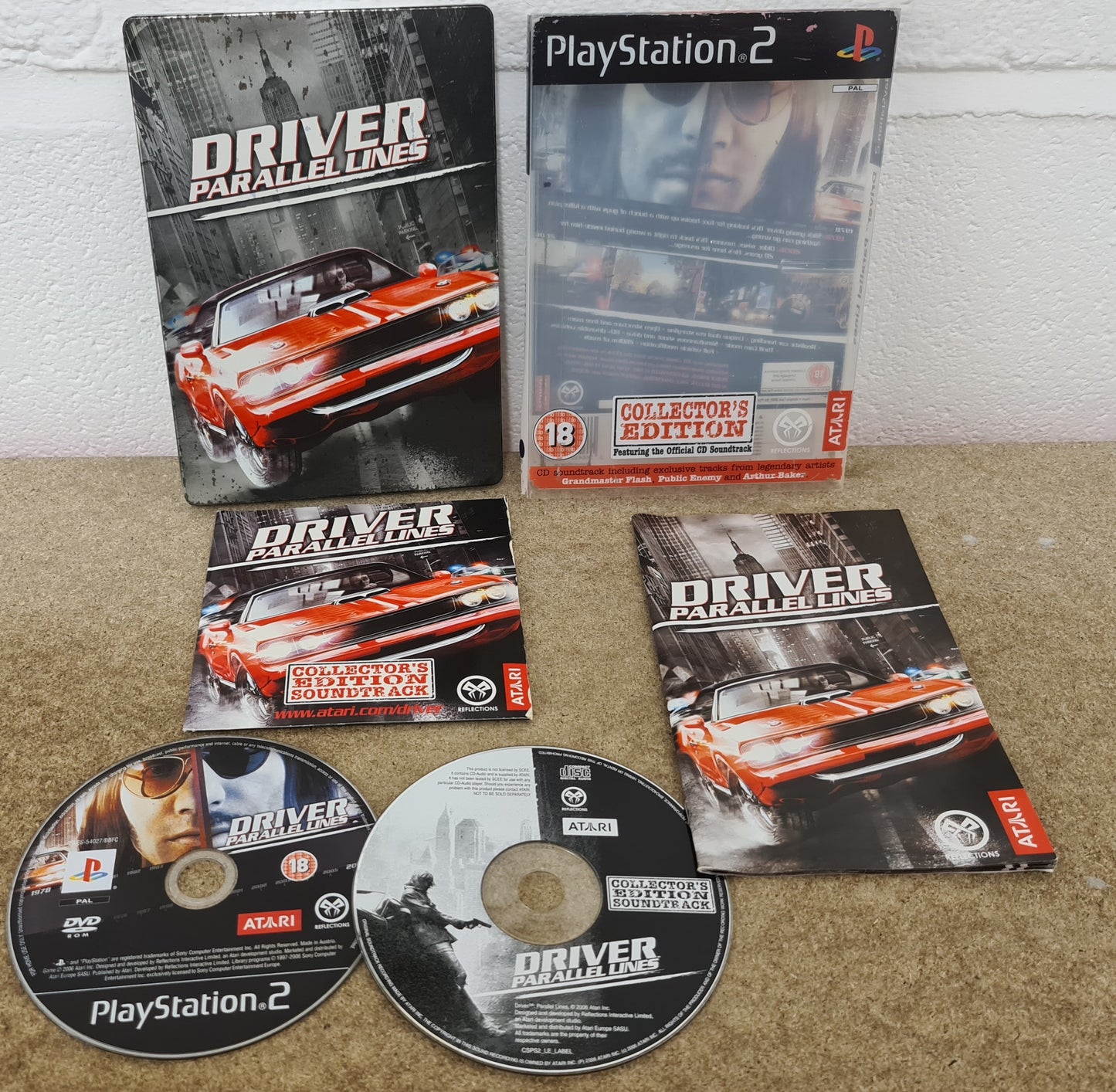 Driver Parallel Lines Collector's Edition Steel Case with Sound Track Sony Playstation 2 (PS2) Game