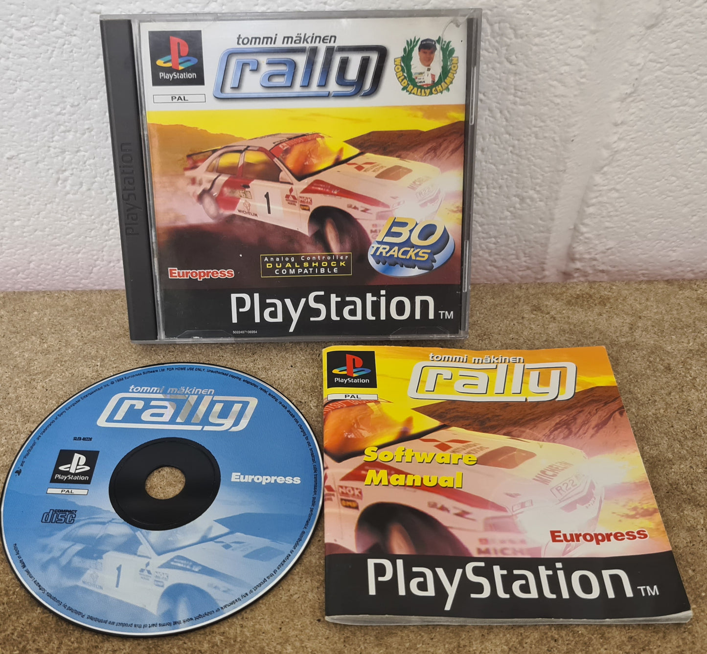 Tommi Makinen Rally Sony Playstation 1 (PS1) Game