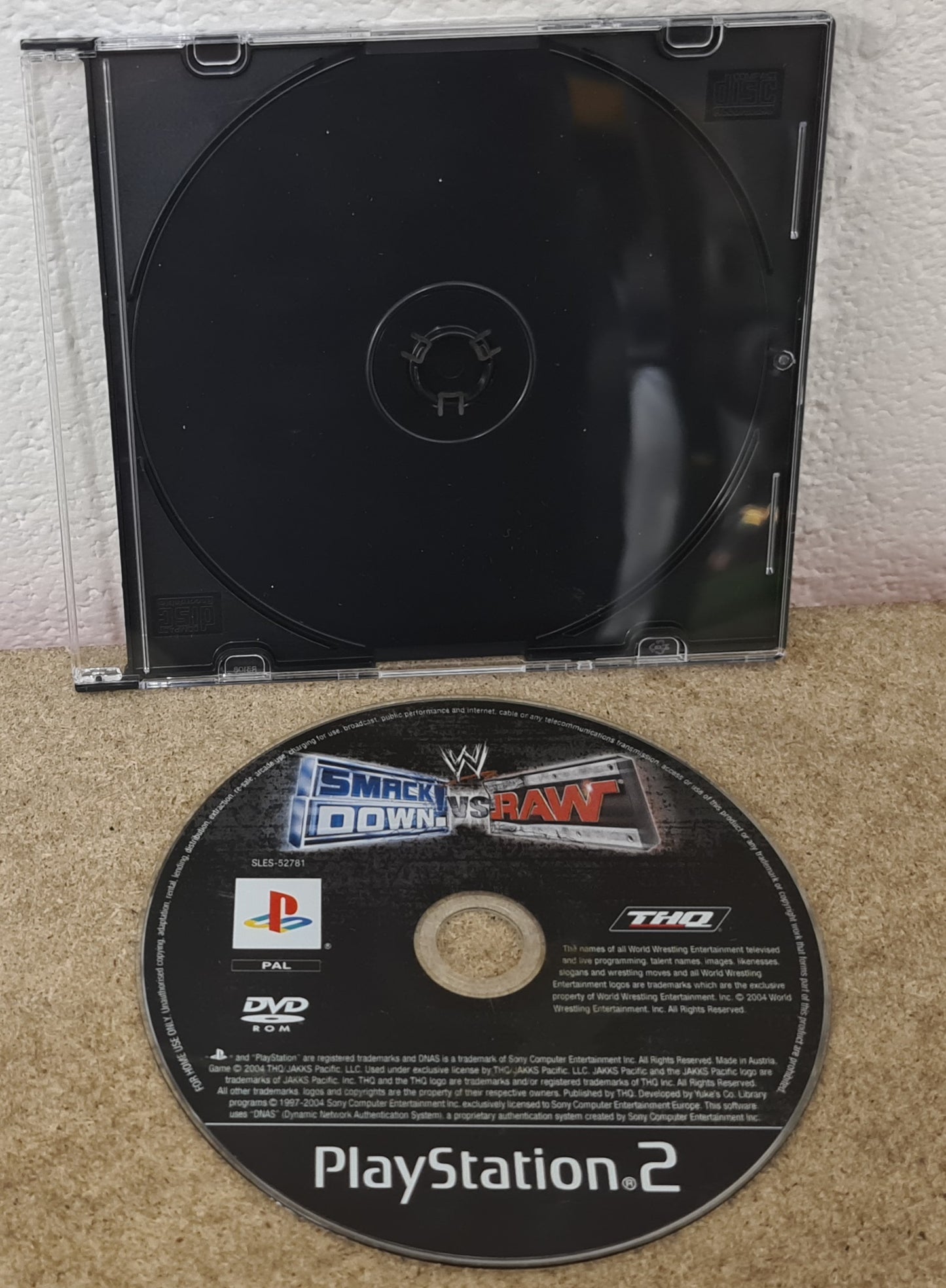 WWE Smackdown Vs Raw Sony Playstation 2 (PS2) Game Disc Only