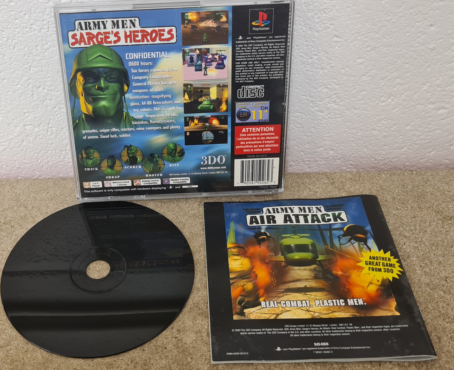 Army Men Sarge's Heroes Sony Playstation 1 (PS1) Game