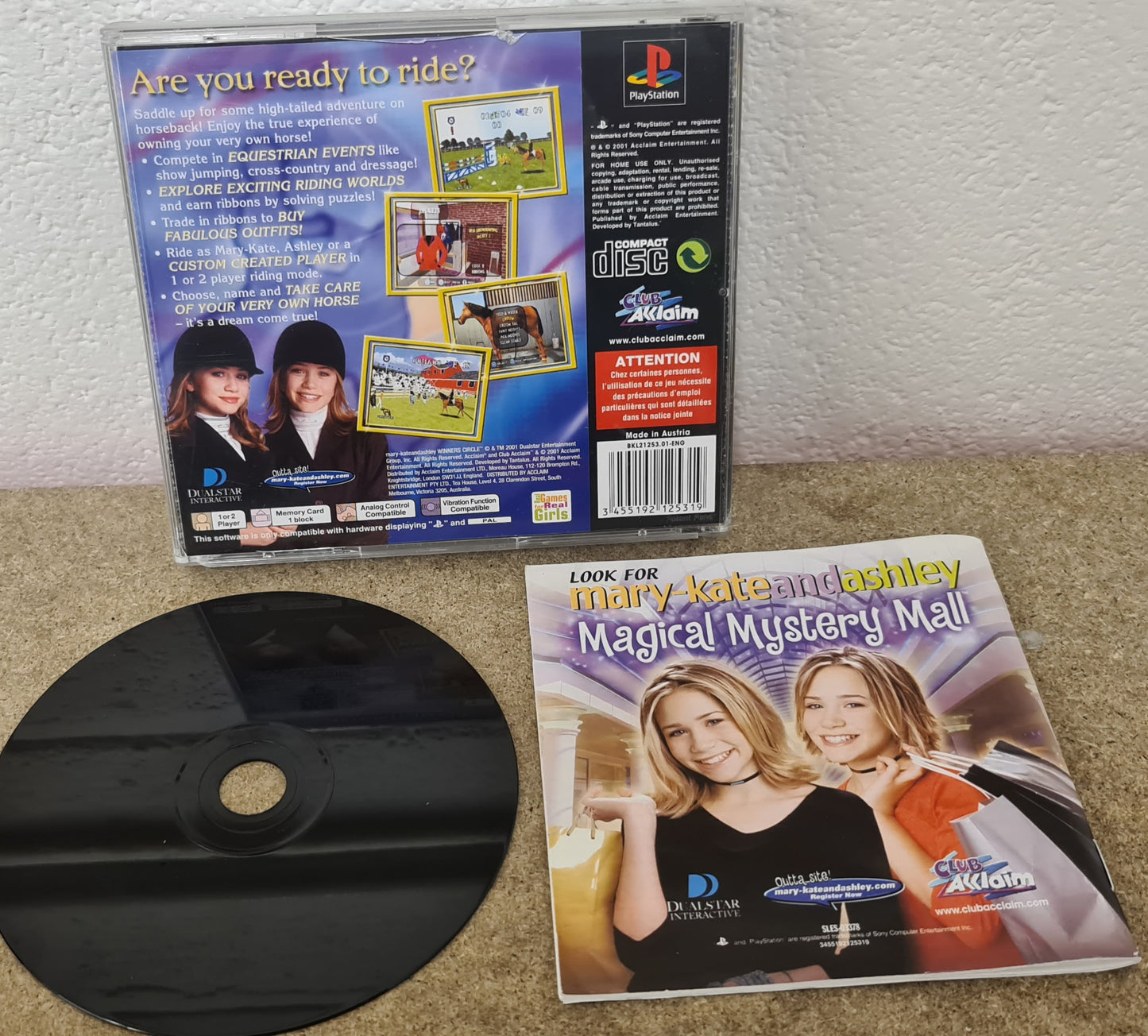 Mary-Kate and Ashley Winners Circle Sony Playstation 1 (PS1) Game