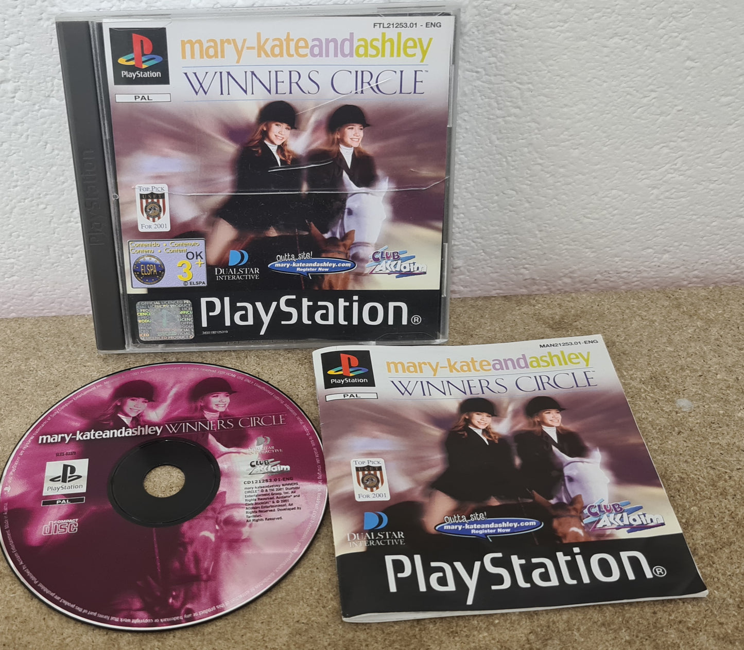 Mary-Kate and Ashley Winners Circle Sony Playstation 1 (PS1) Game