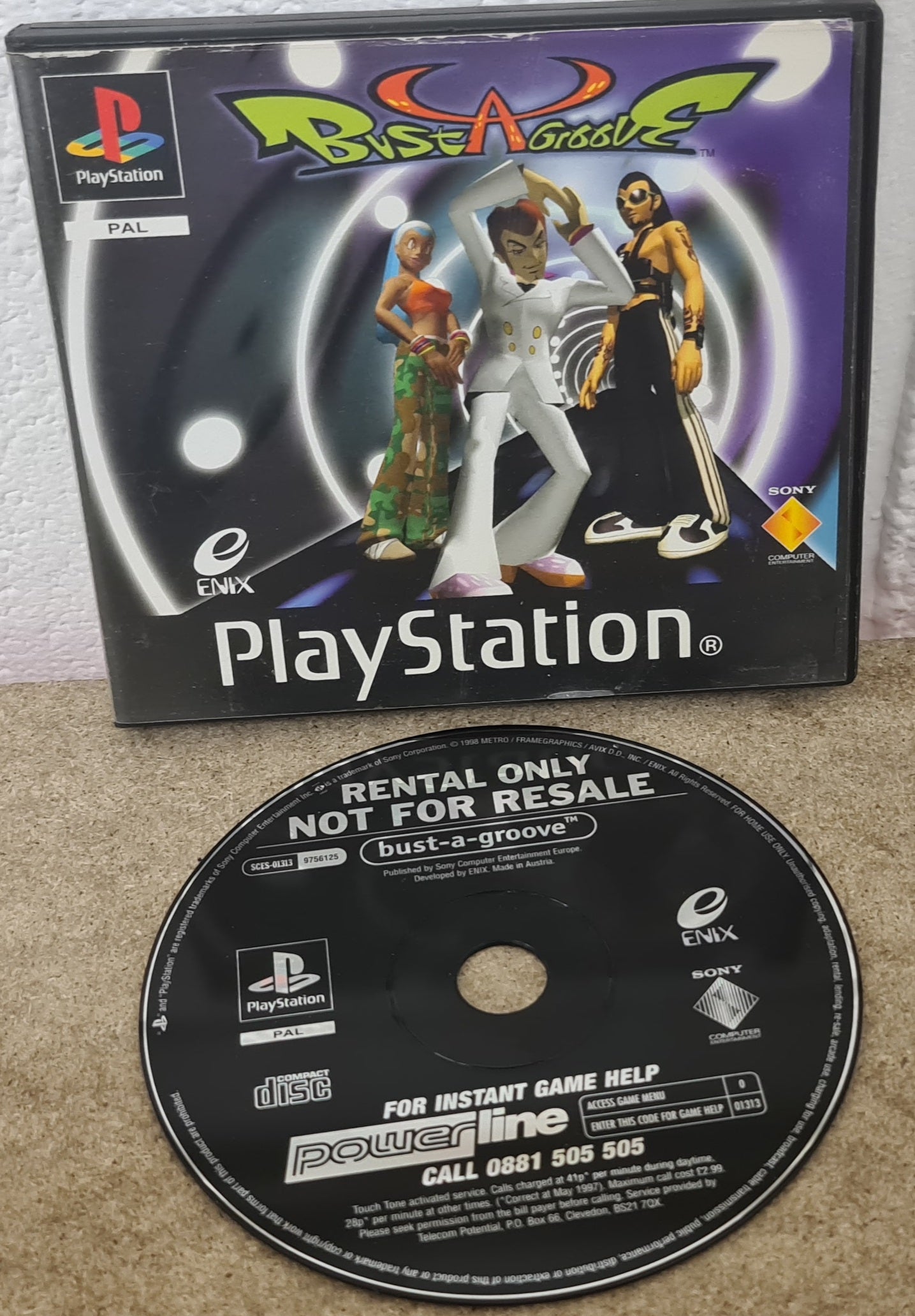 Bust A Groove Ex Rental Version Sony Playstation 1 (PS1) Game