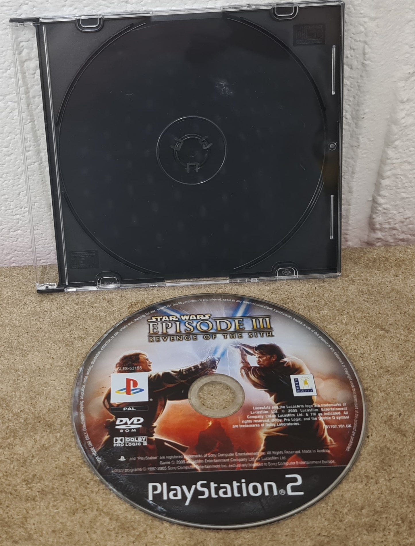 Star Wars Episode III Revenge of the Sith Sony Playstation 2 (PS2) Game Disc Only