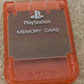 Clear Red Official Memory Card Sony Playstation 1 (PS1) Accessory
