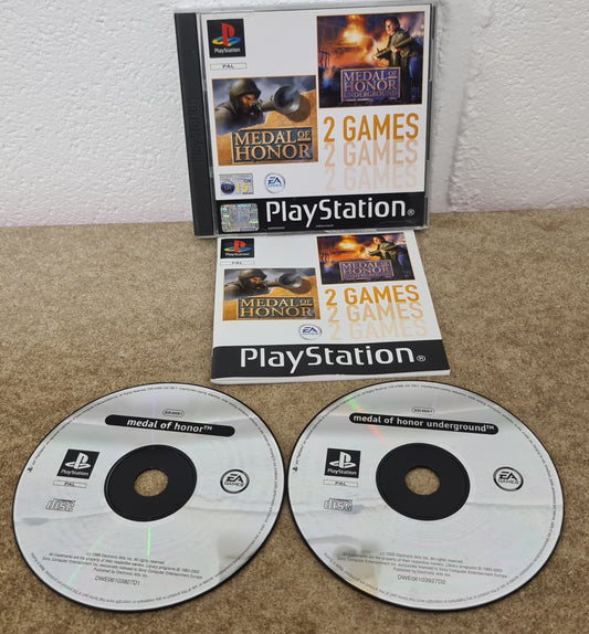 Medal of Honor & MOH Underground Twin Pack Sony Playstation 1 (PS1) Game