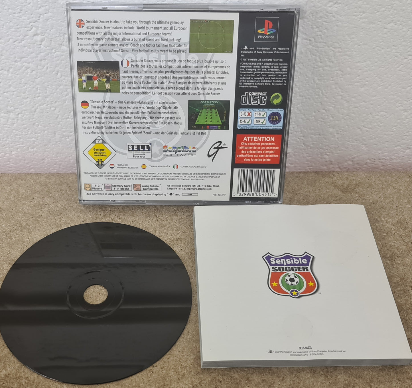 Sensible Soccer Sony Playstation 1 (PS1) Game