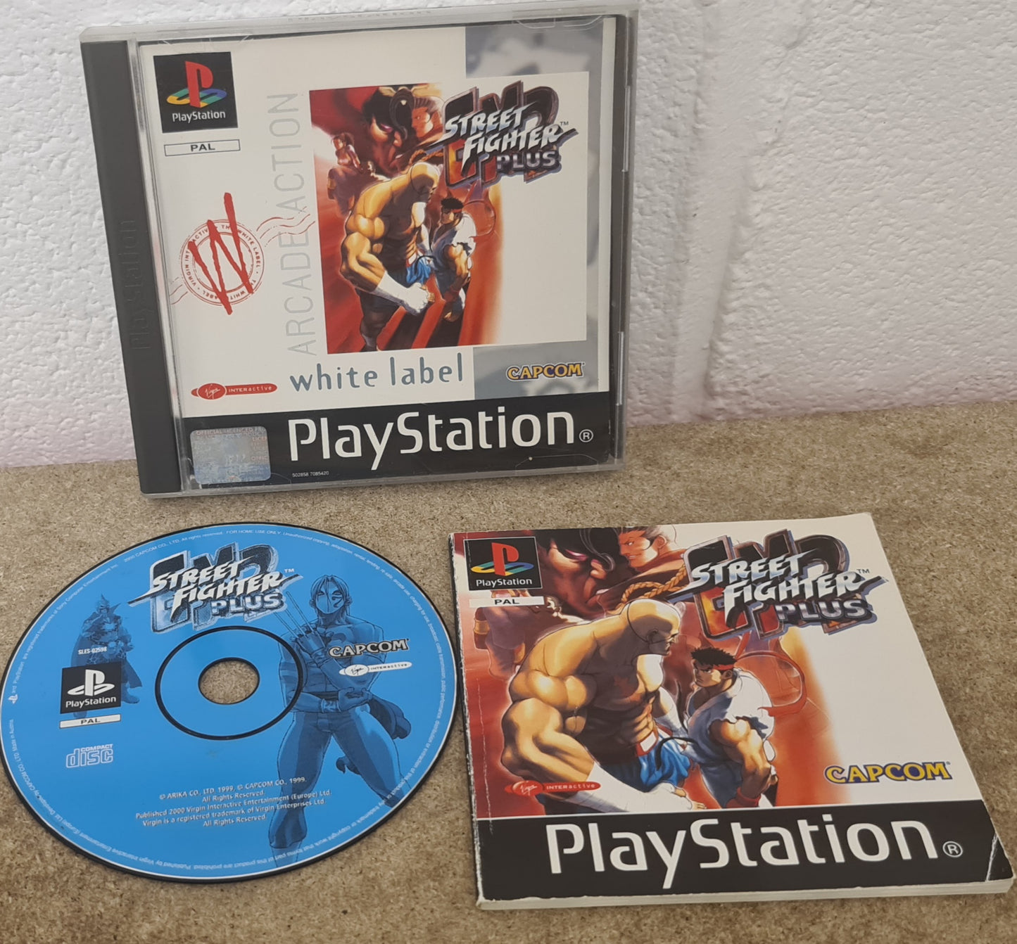 Street Fighter EX2 Plus White Label Sony Playstation 1 (PS1) Game
