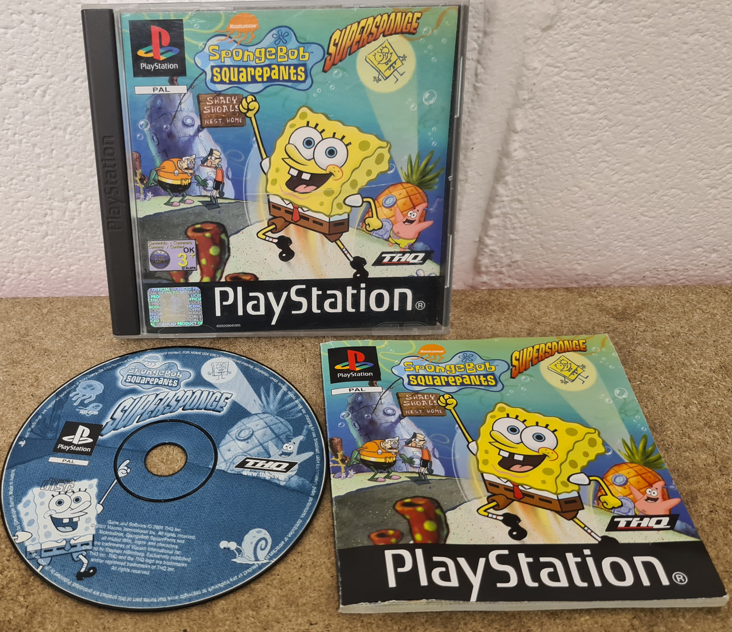 Spongebob Squarepants Supersponge Sony Playstation 1 (PS1) Game