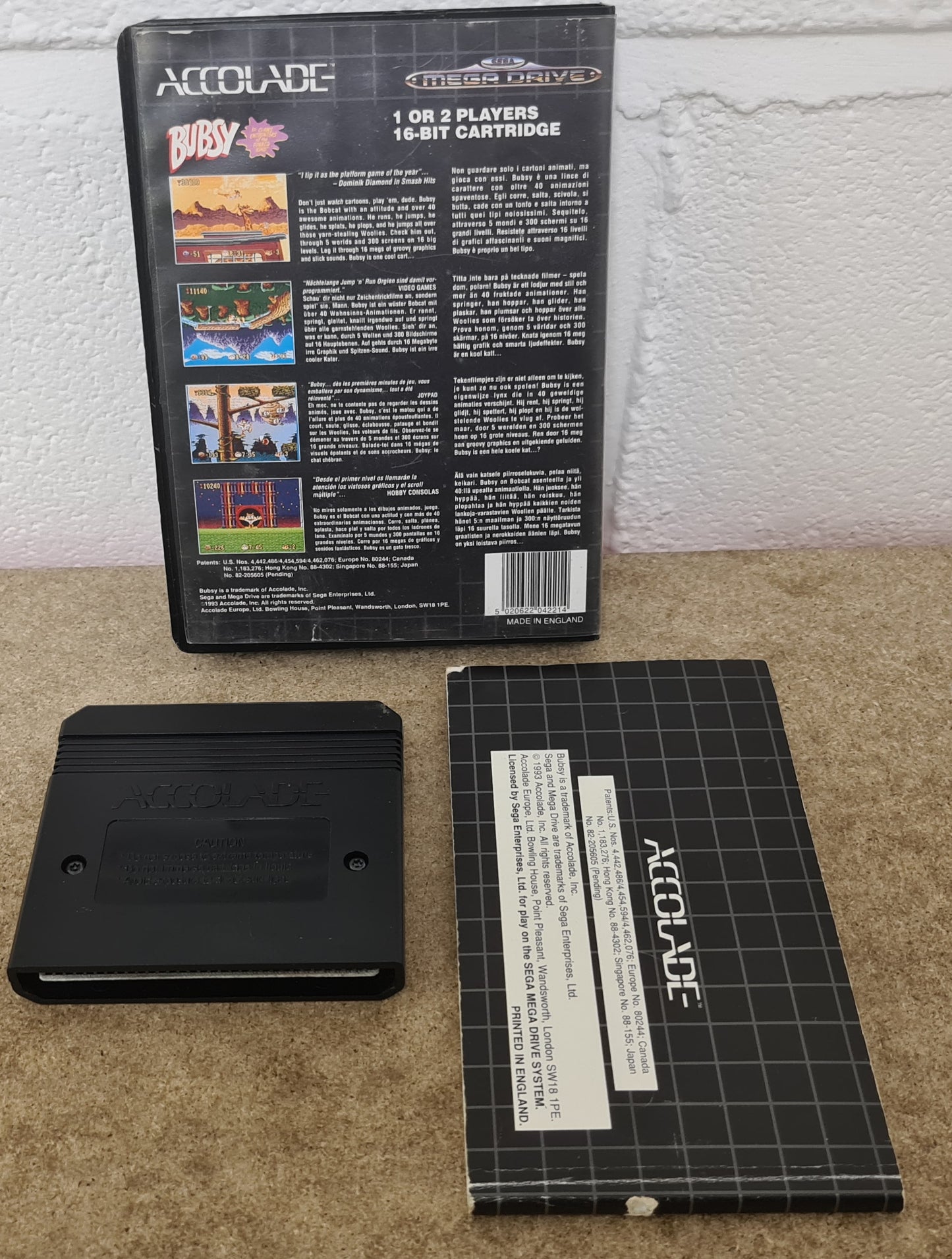 Bubsy Sega Mega Drive Game