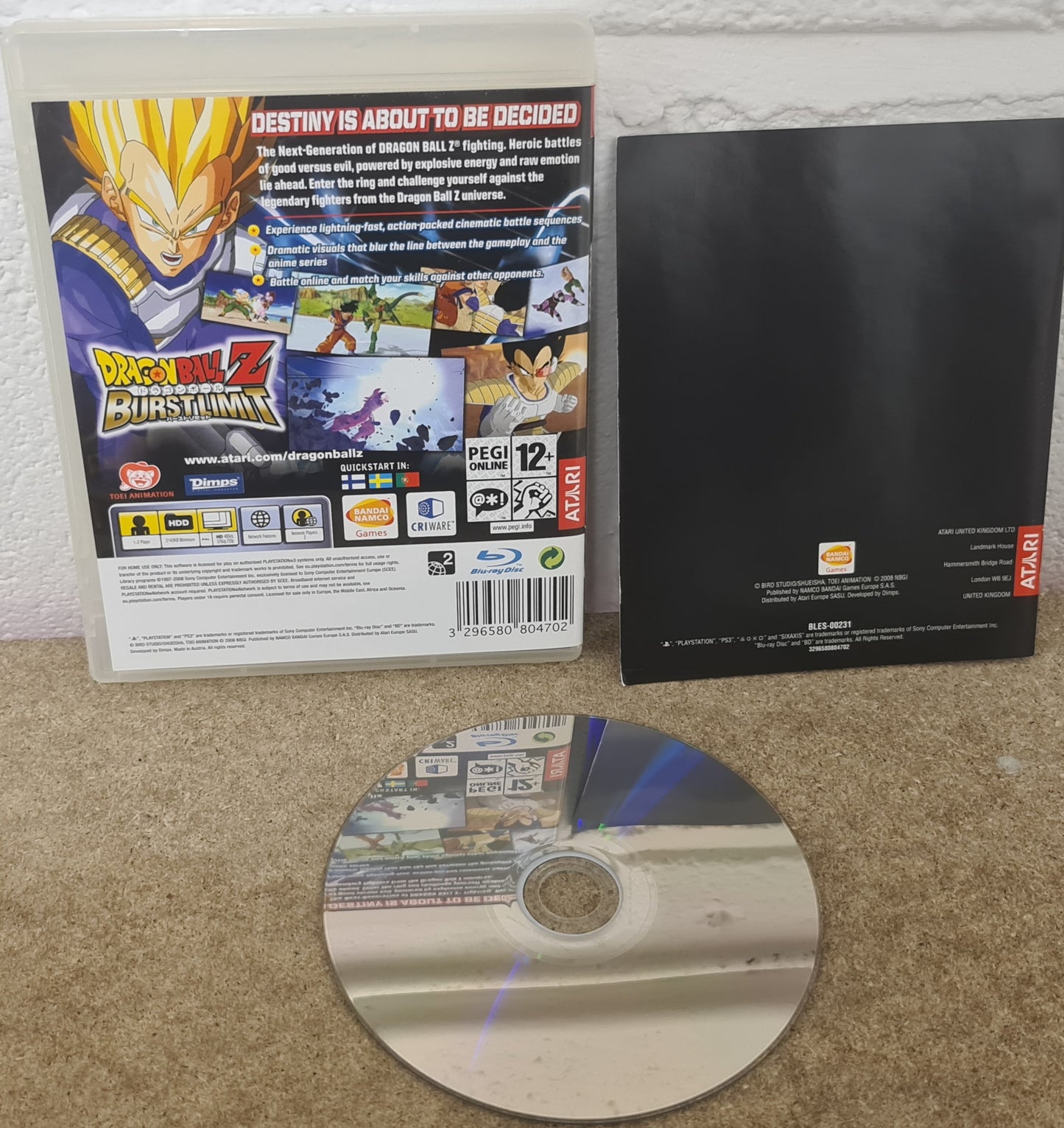 Dragon Ball Burst Limit Sony Playstation 3 (PS3) Game