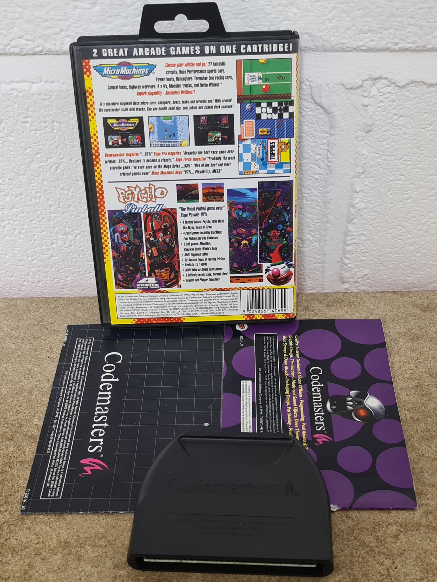 Double Hits: Micro Machines & Psycho Pinball Sega Mega Drive game