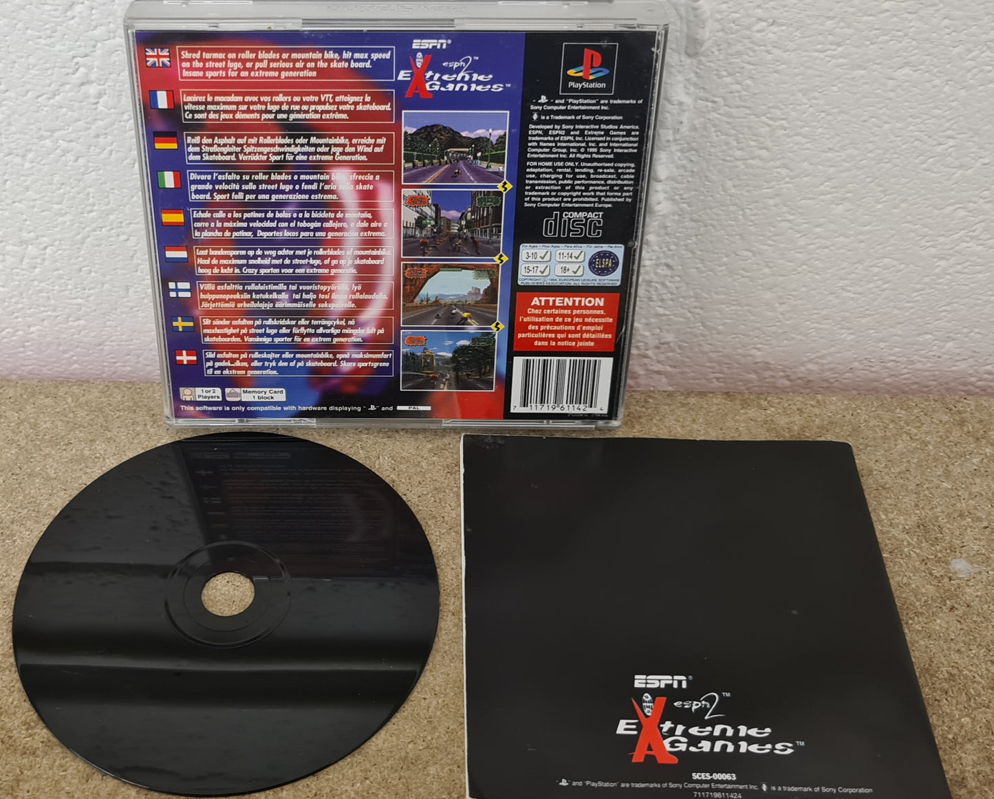 ESPN Extreme Games Sony Playstation 1 (PS1) RARE Game