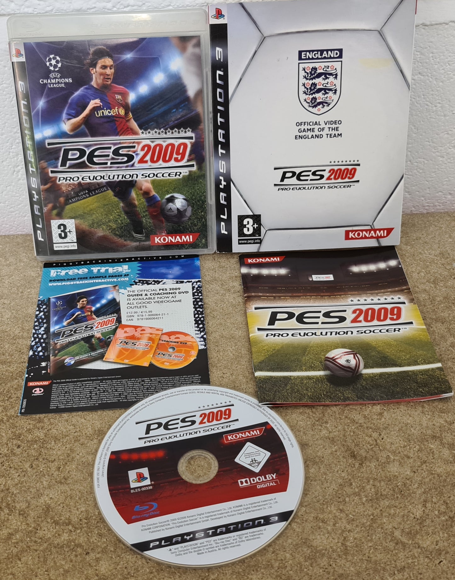 PES 2009 Pro Evolution Soccer RARE Official Game of England Edition Sony Playstation 3 (PS3) Game