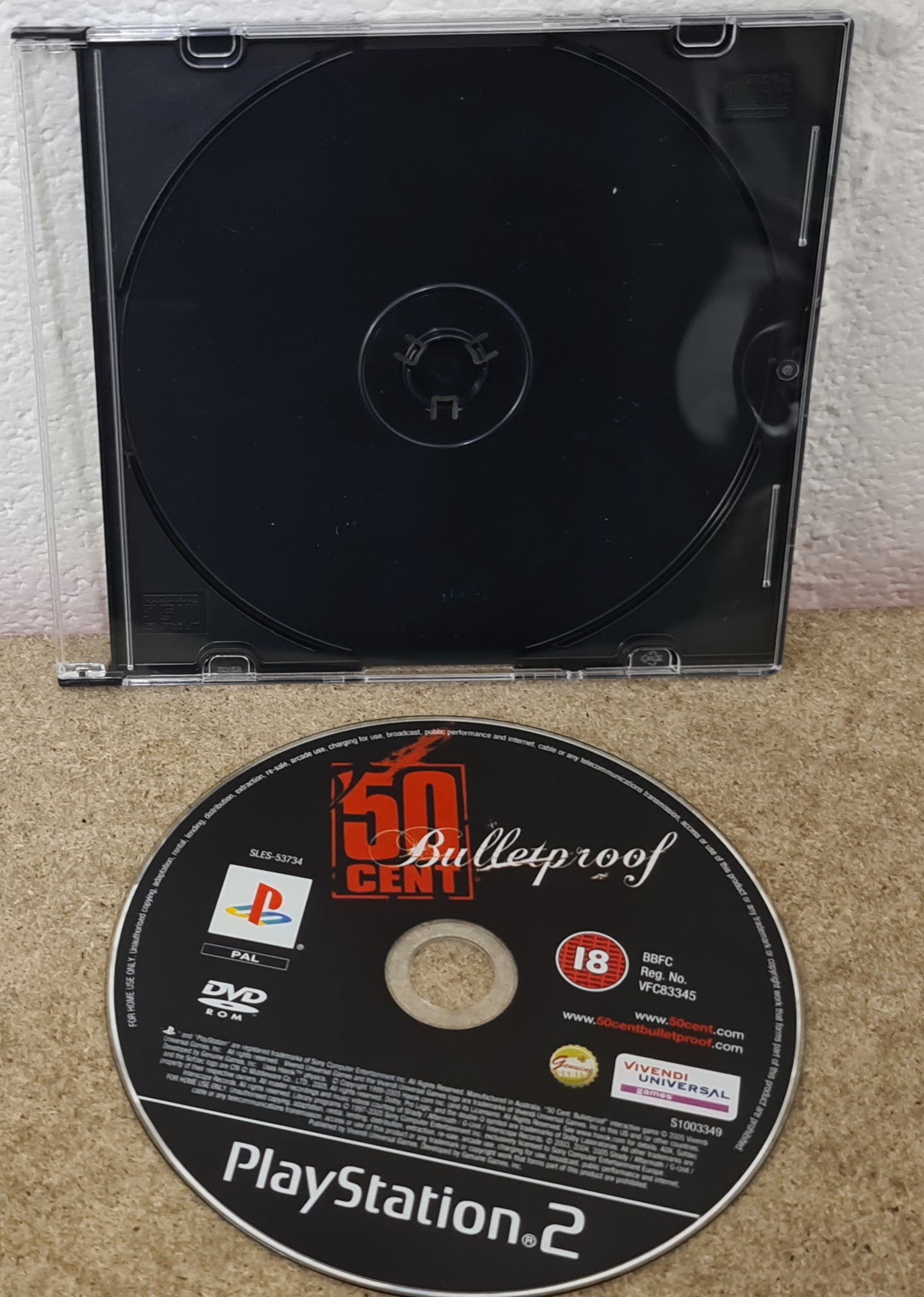 50 Cent Bulletproof Sony Playstation 2 (PS2) Game Disc Only