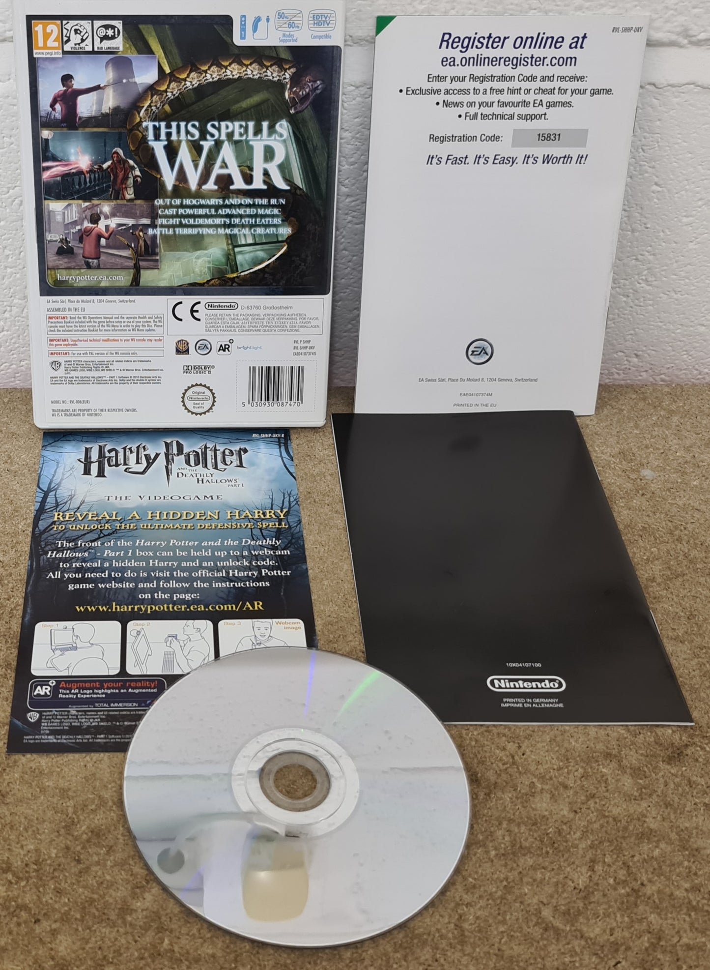 Harry Potter and the Deathly Hallows Part 1 Nintendo Wii Game