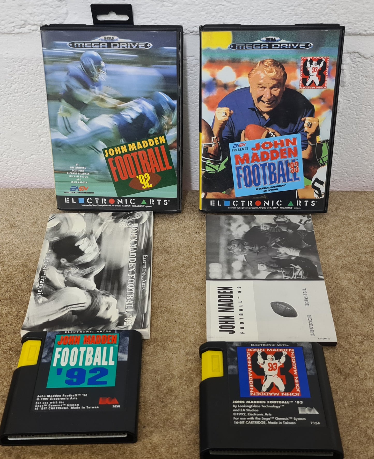 John Madden 92 & 93 Sega Mega Drive Game Bundle