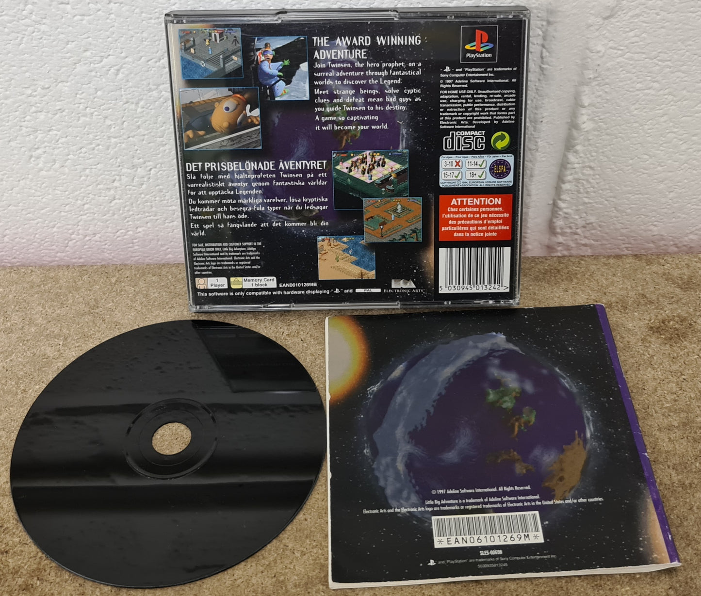 Little Big Adventure Sony Playstation 1 (PS1) Game