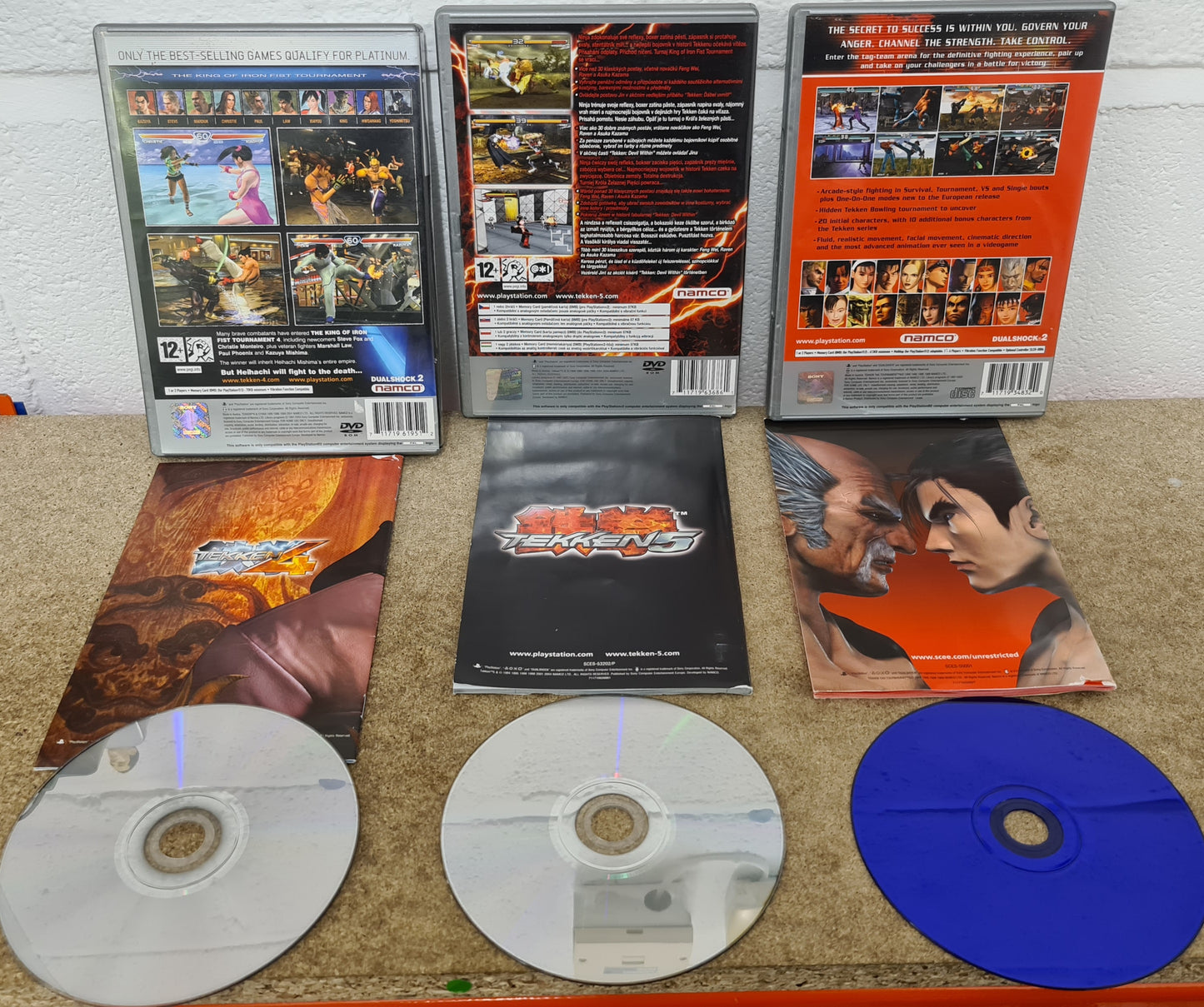Tekken 4 & 5 & Tag Tournament Sony Playstation 2 (PS2) Game Bundle