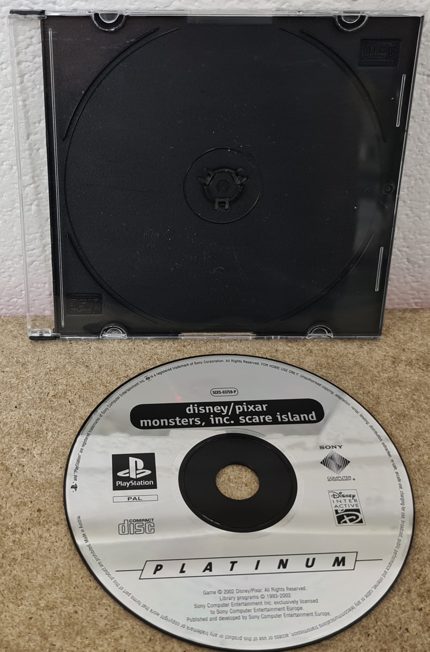 Monster's Inc Scare Island Sony Playstation 1 (PS1) Game Disc Only