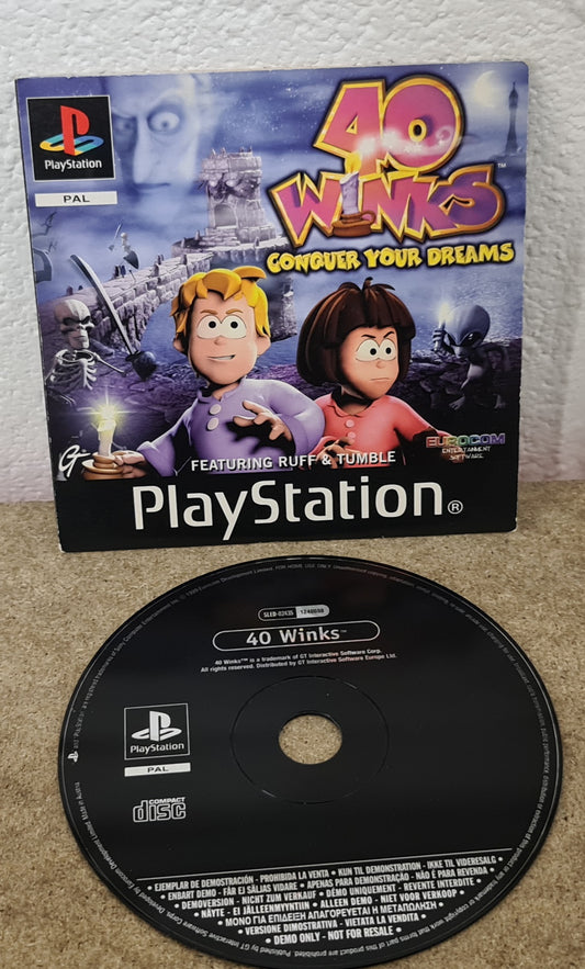 40 Winks Demo Sony Playstation 1 (PS1) RARE Game