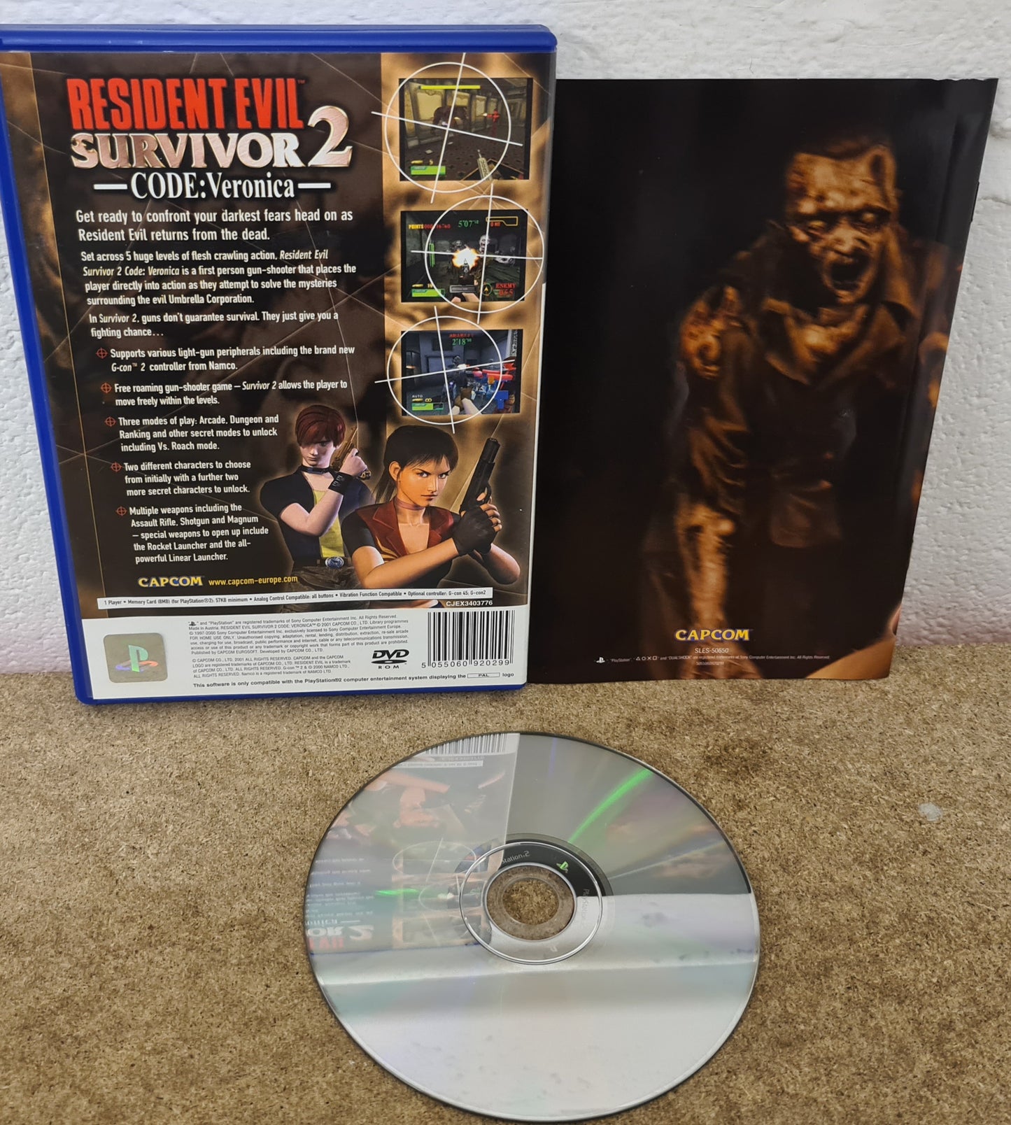 Resident Evil Survivor 2 Code Veronica Sony Playstation 2 (PS2) Game