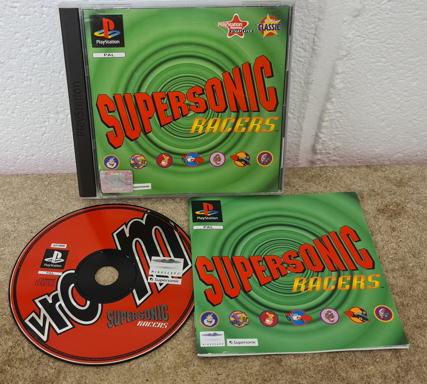 Supersonic Racers AKA Dare Devil Derby 3D Sony Playstation 1 (PS1) Game