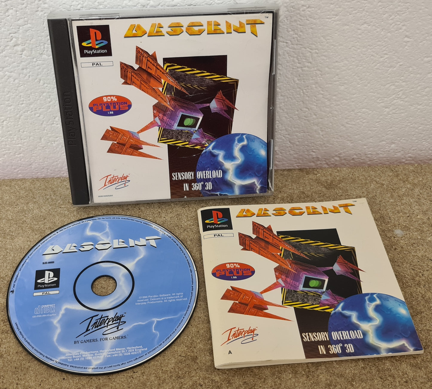 Descent Sony Playstation 1 (PS1) Game