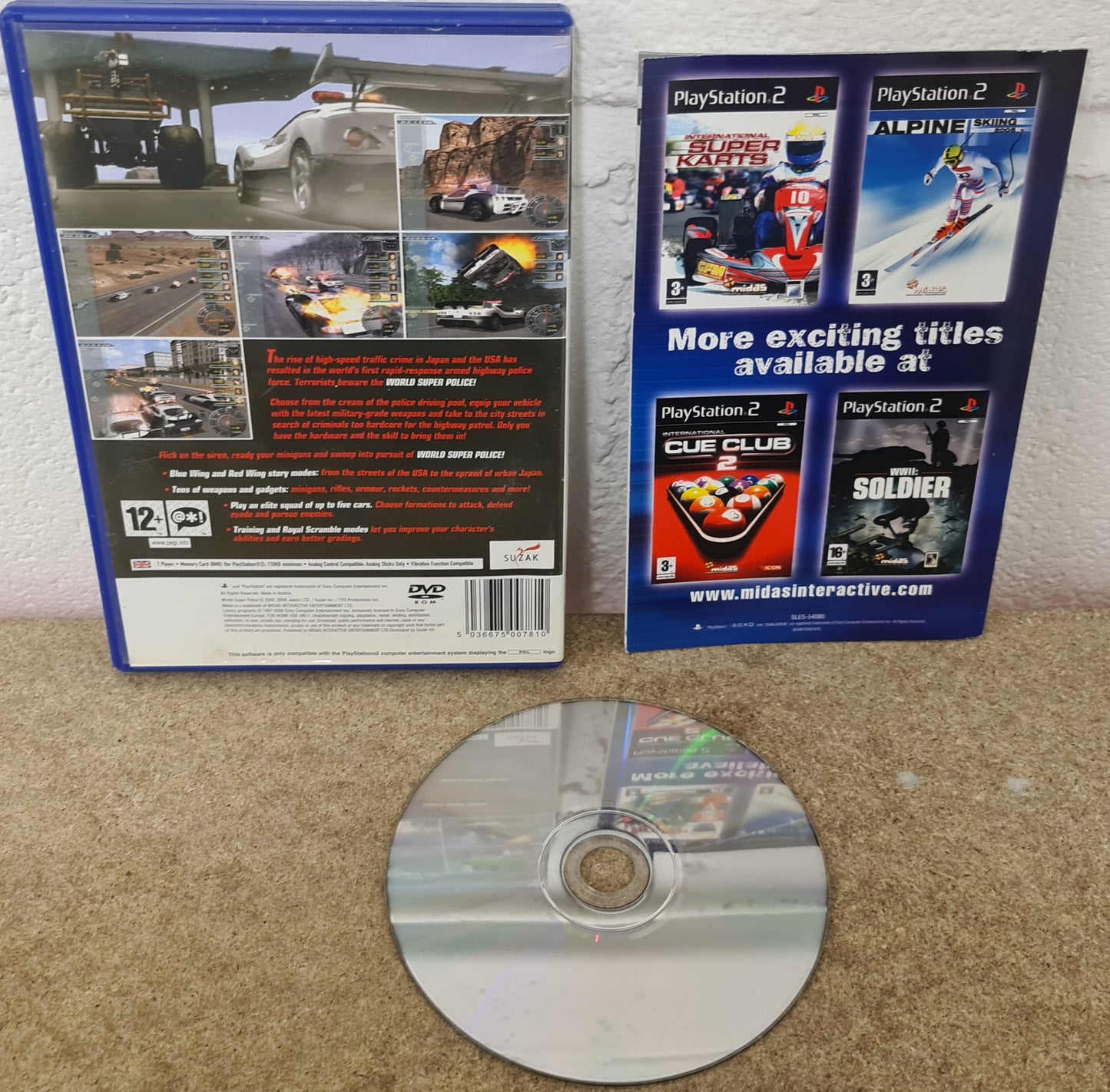 World Super Police Sony Playstation 2 (PS2) Game