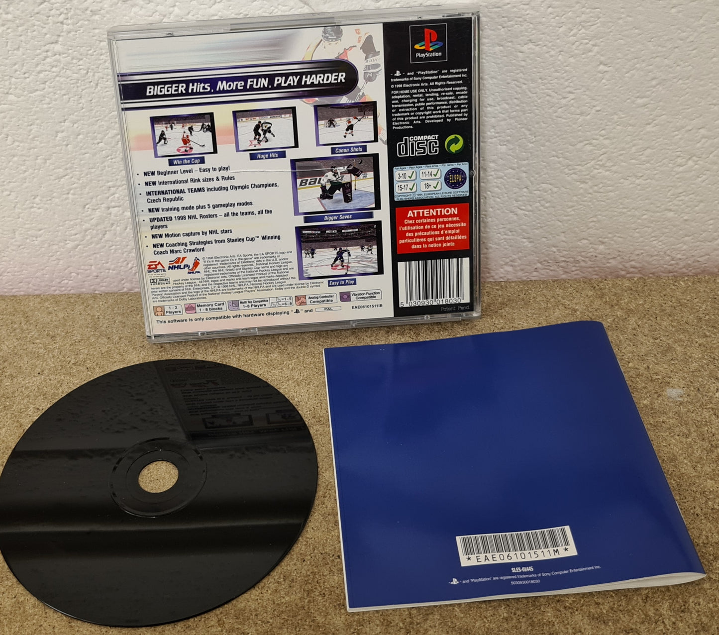 NHL 99 Sony Playstation 1 (PS1) Game