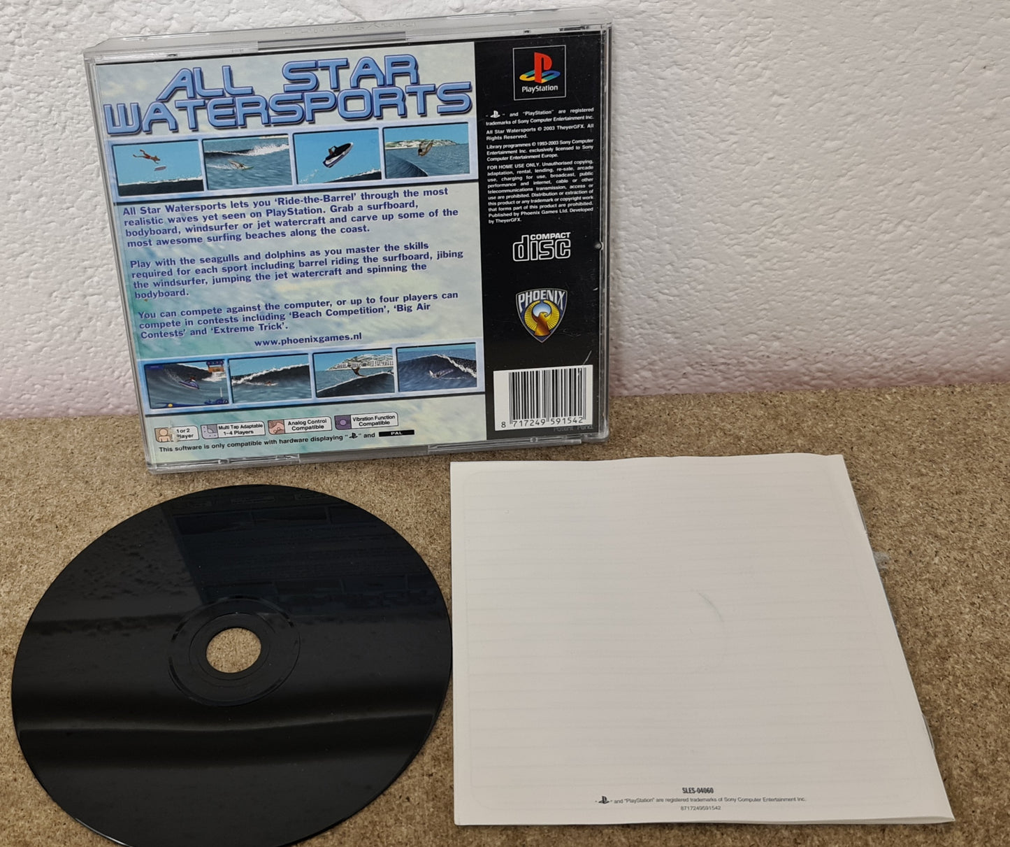 All Star Watersports Sony Playstation 1 (PS1) Game