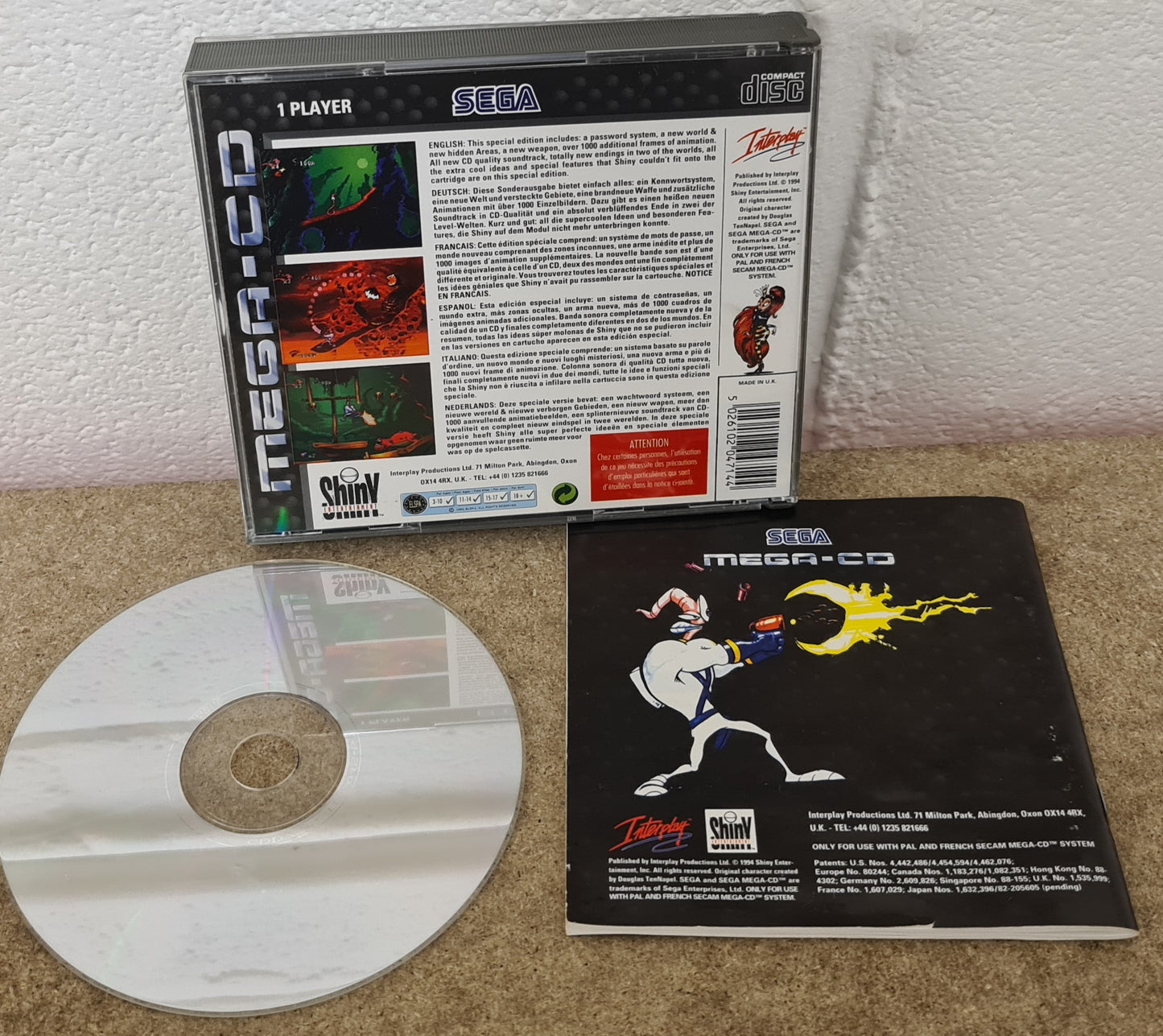 Earthworm Jim Special Edition Sega Mega CD Game