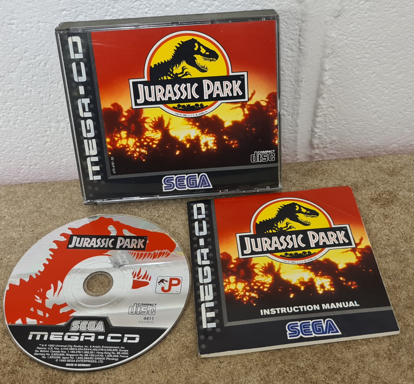 Jurassic Park Sega Mega CD Game