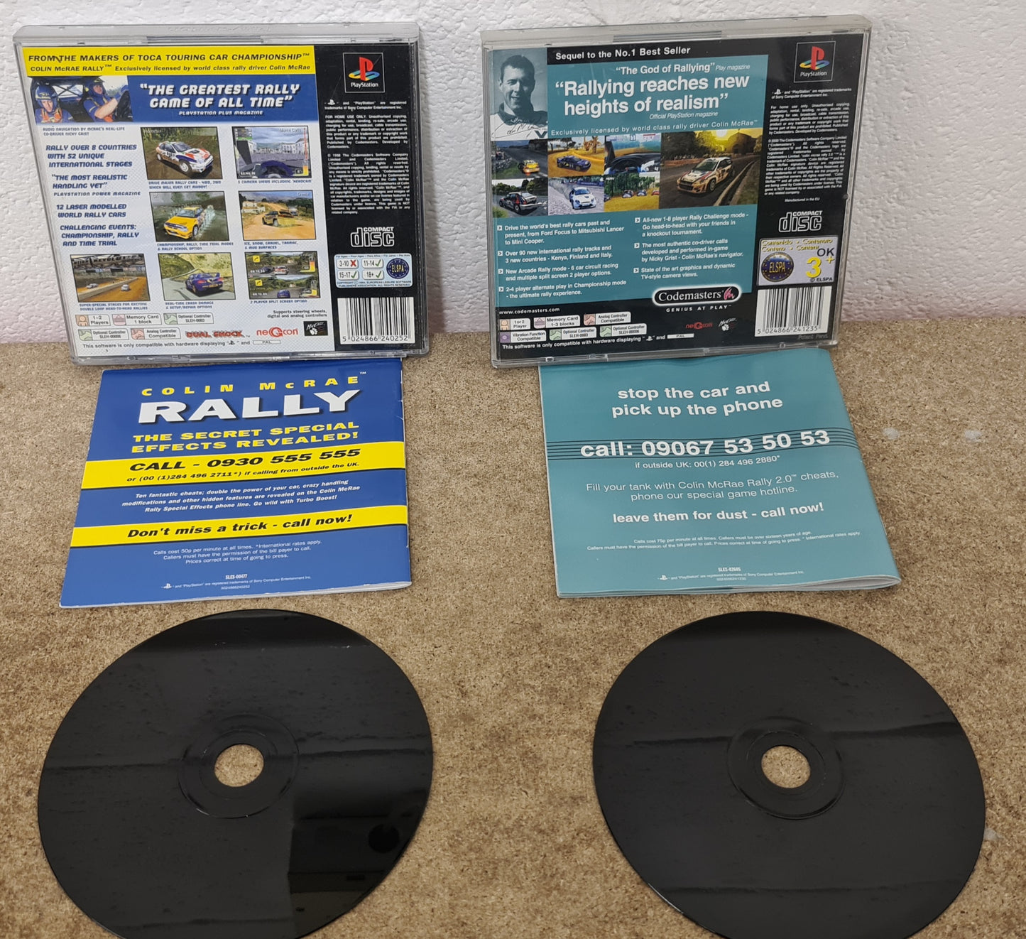 Colin McRae Rally 1 & 2.0 Black Label Sony Playstation 1 (PS1) Game Bundle