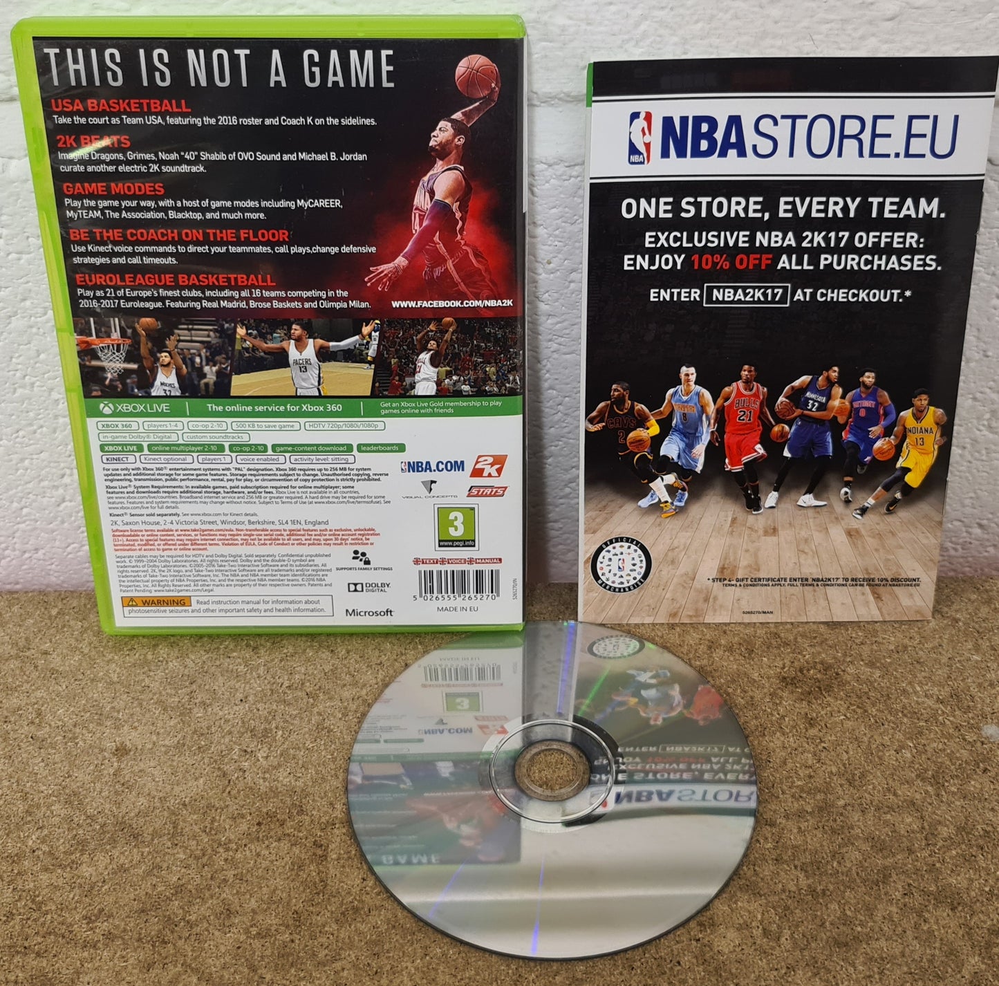 NBA 2K17 Microsoft Xbox 360 Game