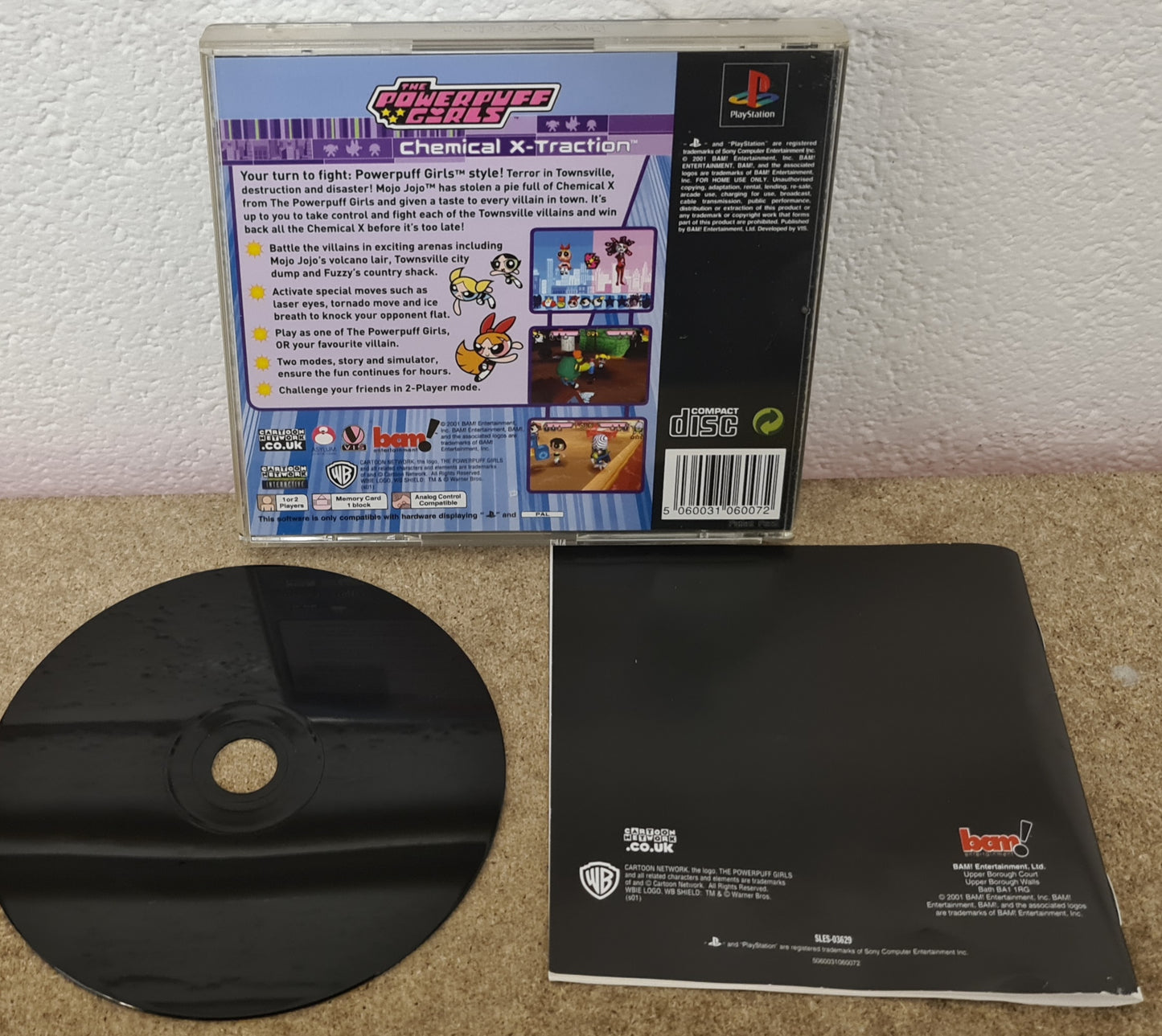 Powerpuff Girls - Chemical X-Traction Sony Playstation 1 (PS1) Game