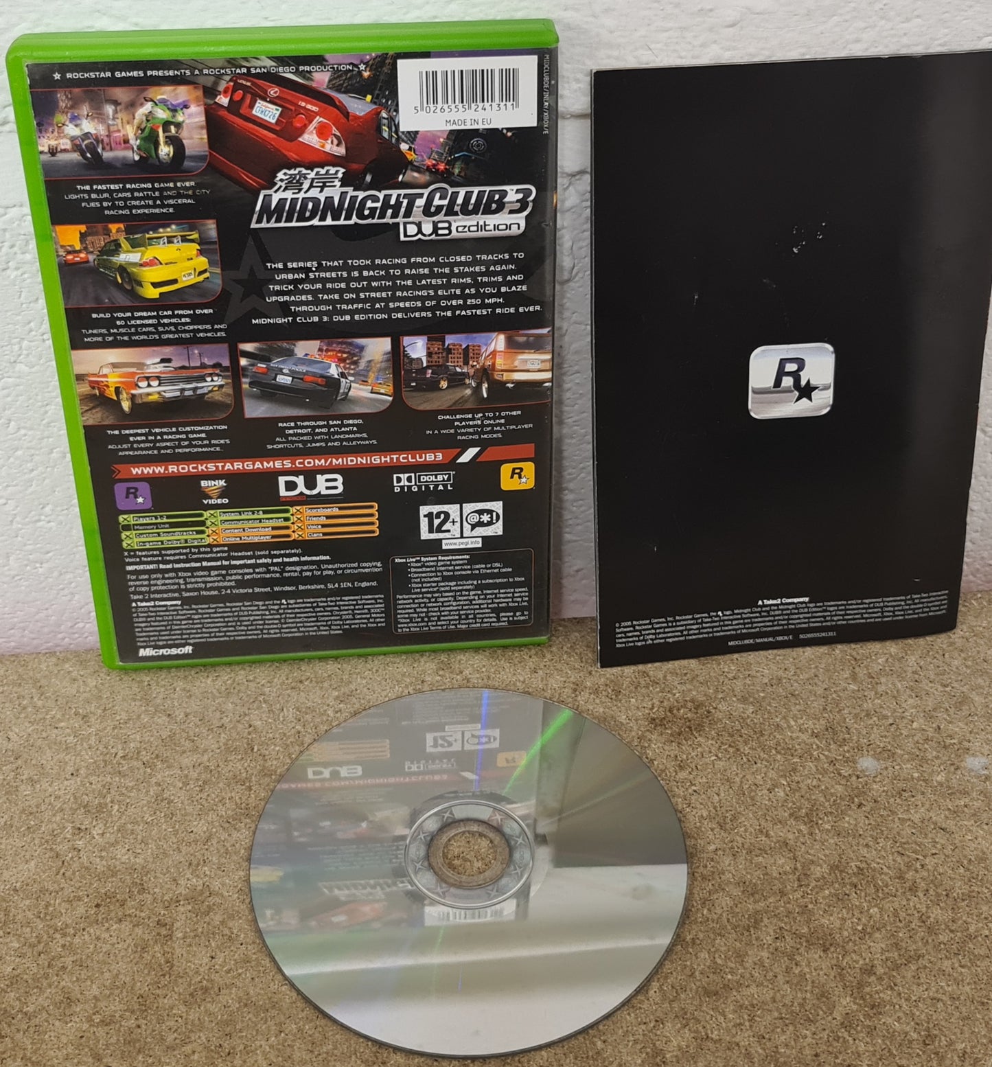 Midnight Club 3 Dub Edition Microsoft Xbox Game
