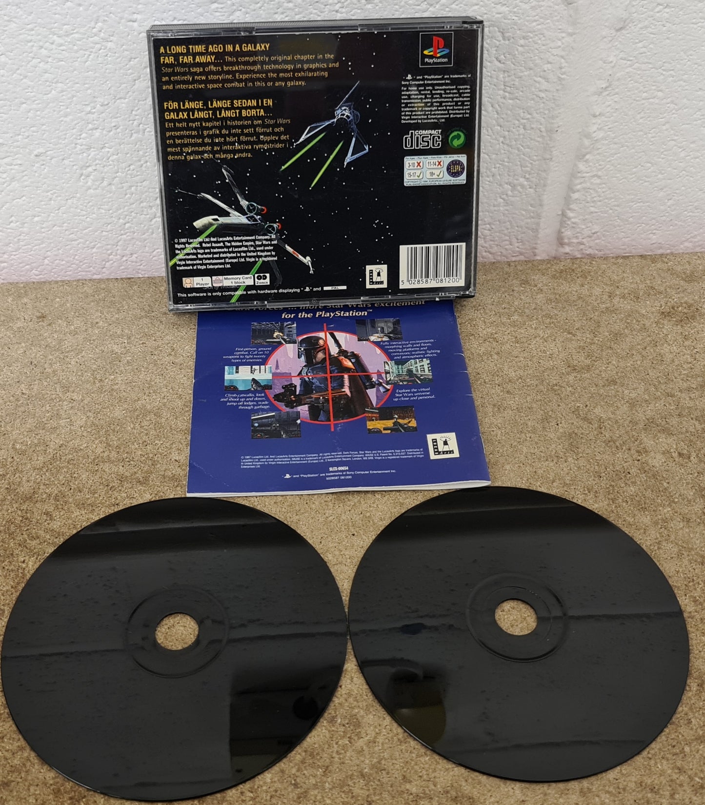 Star Wars Rebel Assault II Sony Playstation 1 (PS1) Game
