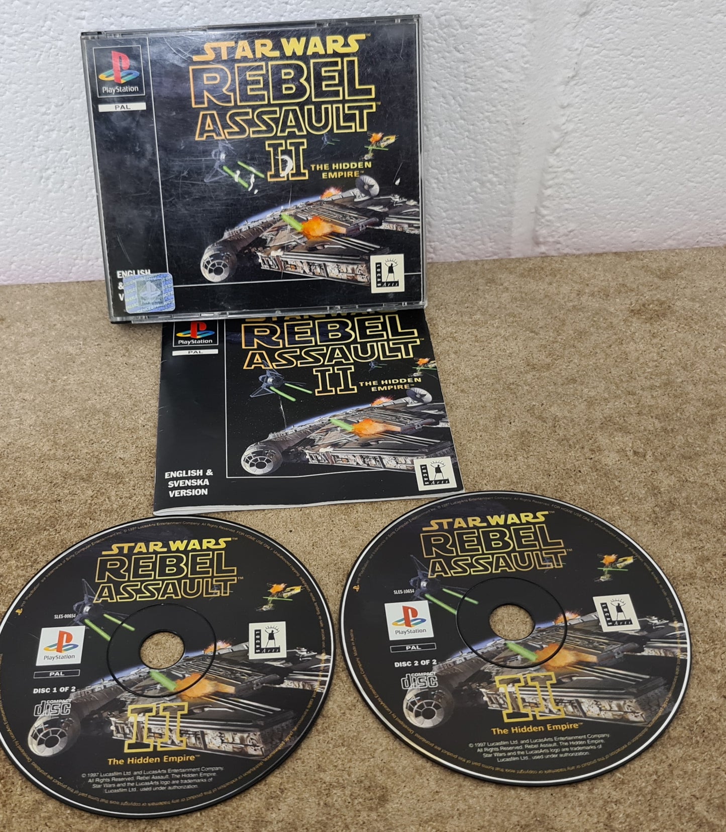 Star Wars Rebel Assault II Sony Playstation 1 (PS1) Game