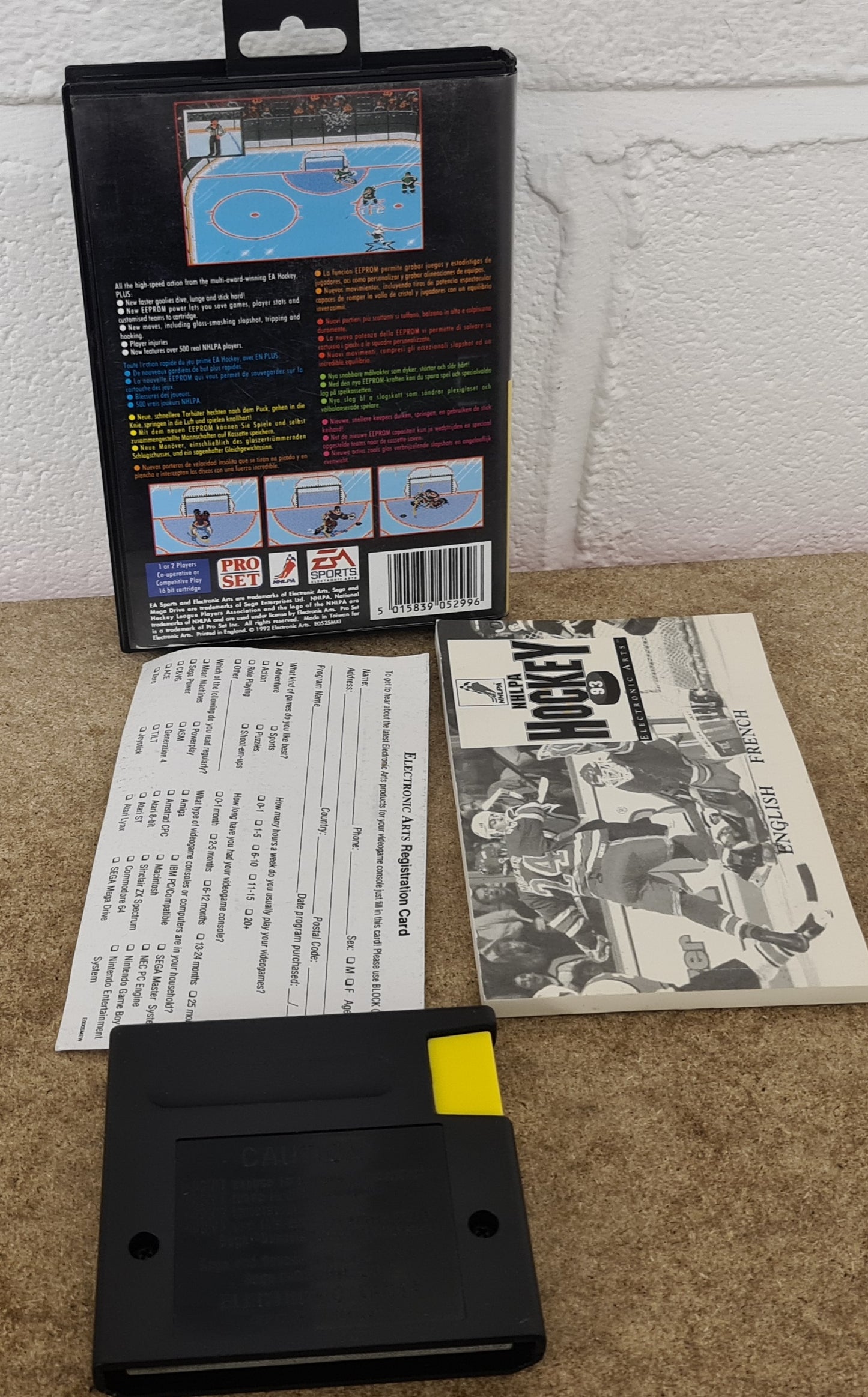 NHLPA Hockey 93 Sega Mega Drive Game