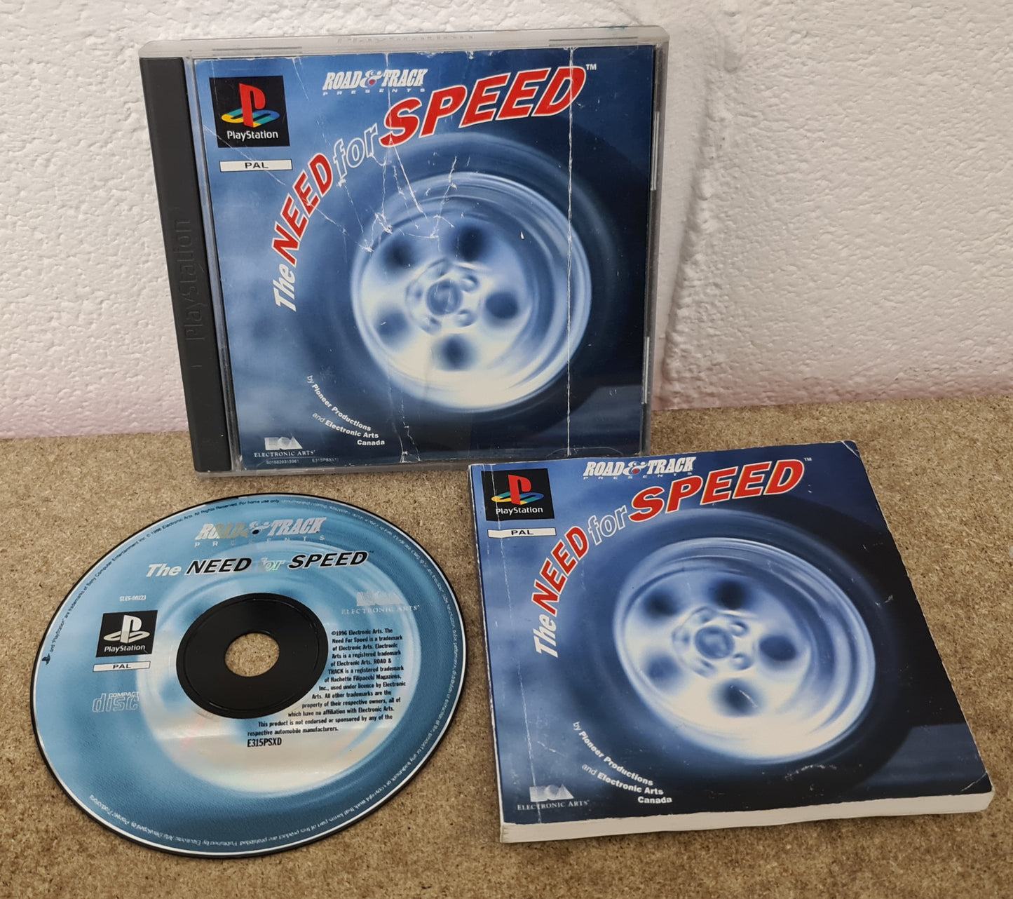 Road & Track Presents the Need for Speed Sony Playstation 1 (PS1) RARE Game