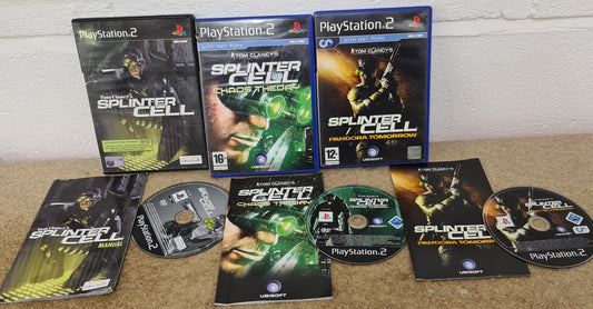 Splinter Cell 1, Chaos Theory & Pandora Tomorrow Sony Playstation 2 (PS2) Game Bundle