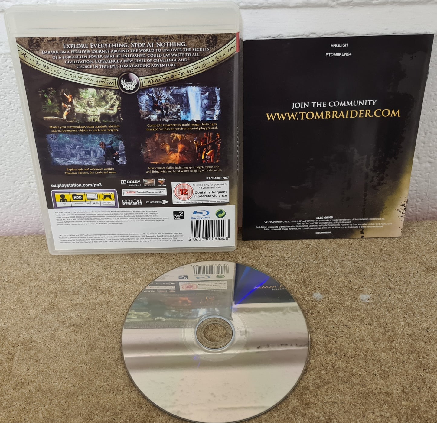 Tomb Raider Underworld Sony Playstation 3 (PS3) Game