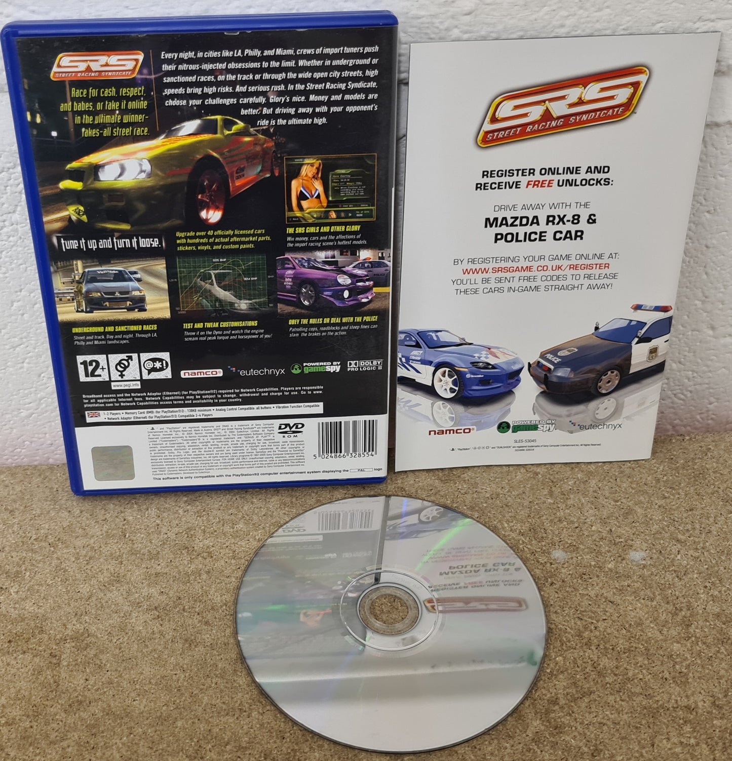 SRS Street Racing Syndicate Sony Playstation 2 (PS2) Game